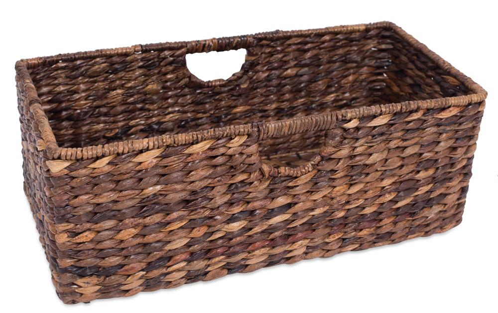 Birdrock Home Storage Shelf Baskets with Handles - Set of 3 - Abaca Seagrass Wi