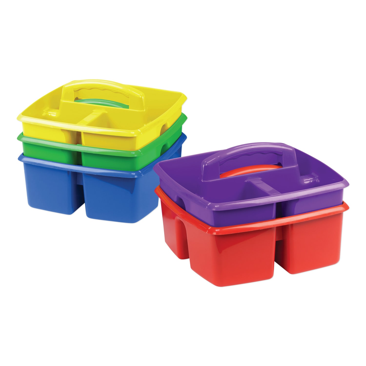 Basicwise 4.5-in W x 3-in H x 8-in D Multicolor Plastic Stackable