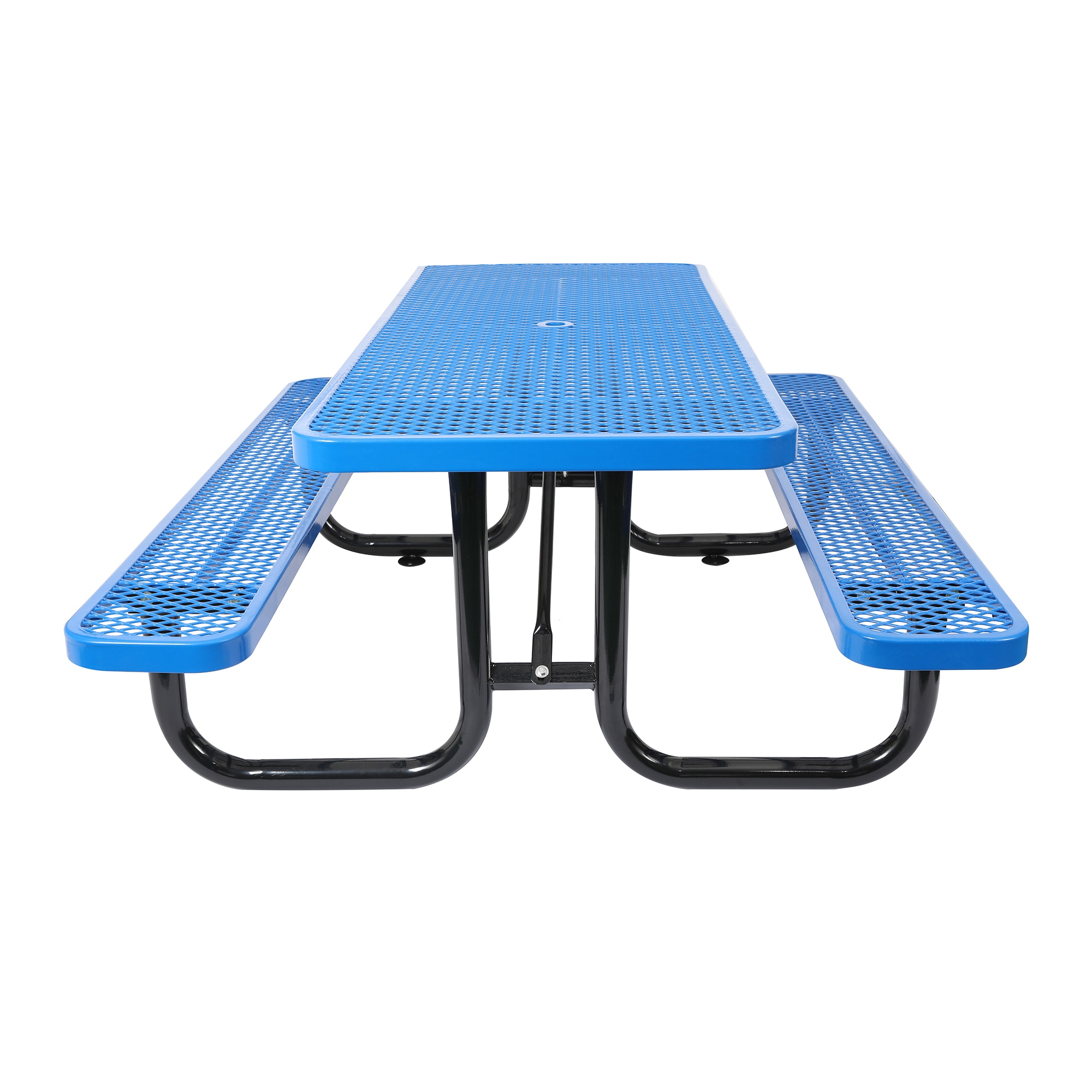 SINOFURN SYA010493BG 72.2-in Blue Steel Rectangle Picnic Table