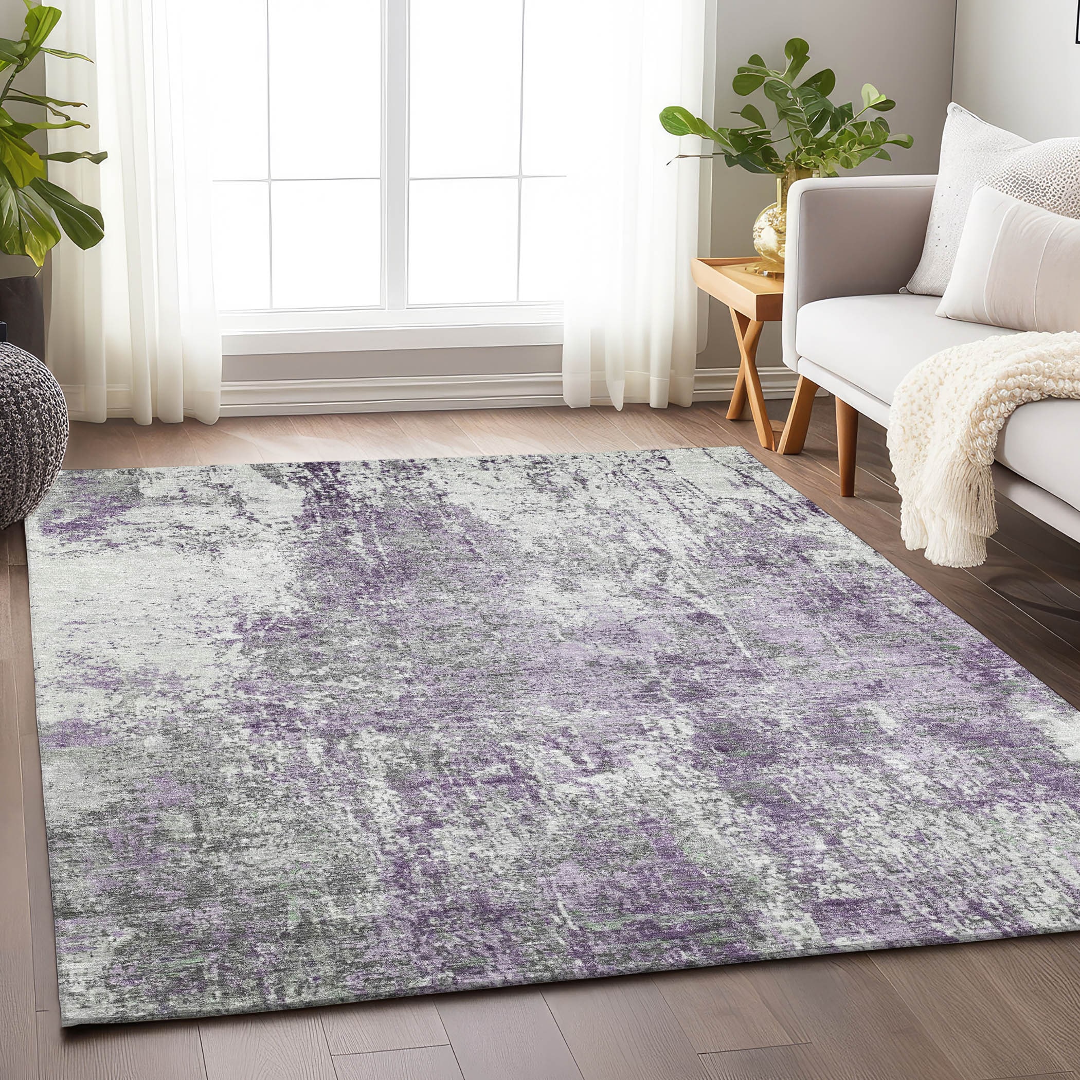 Addison Rugs ACN1765PM9X12 Chantille ACN1765PM 9 x 12 (ft) Loomed Polyester Plum Rectangular Indoor/Outdoor Machine washable Area rug