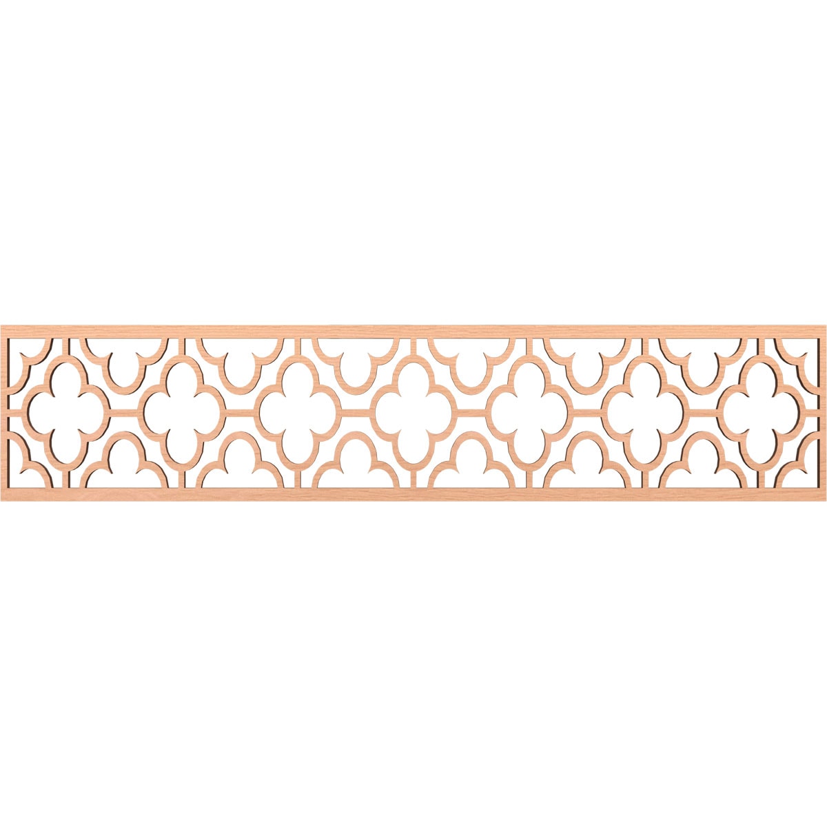 Ekena Millwork MLDB10X46CHIAL Chicago Fretwork Flat Trim 10-in x 3.9-ft Alder Brown Unfinished 2155897 Pierced Wall Panel Moulding