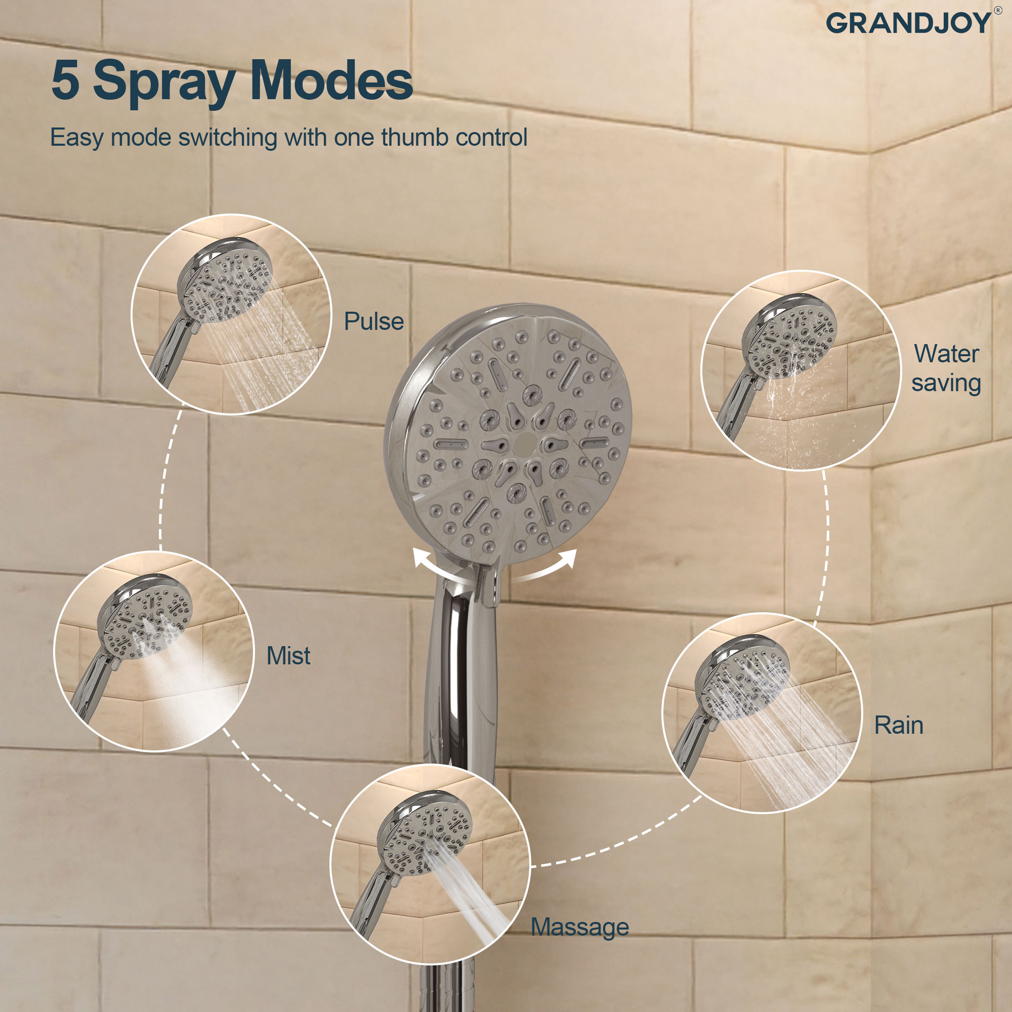 GRANDJOY SGF11GJ-03-CH5 Tub-Shower-Faucets - View #6