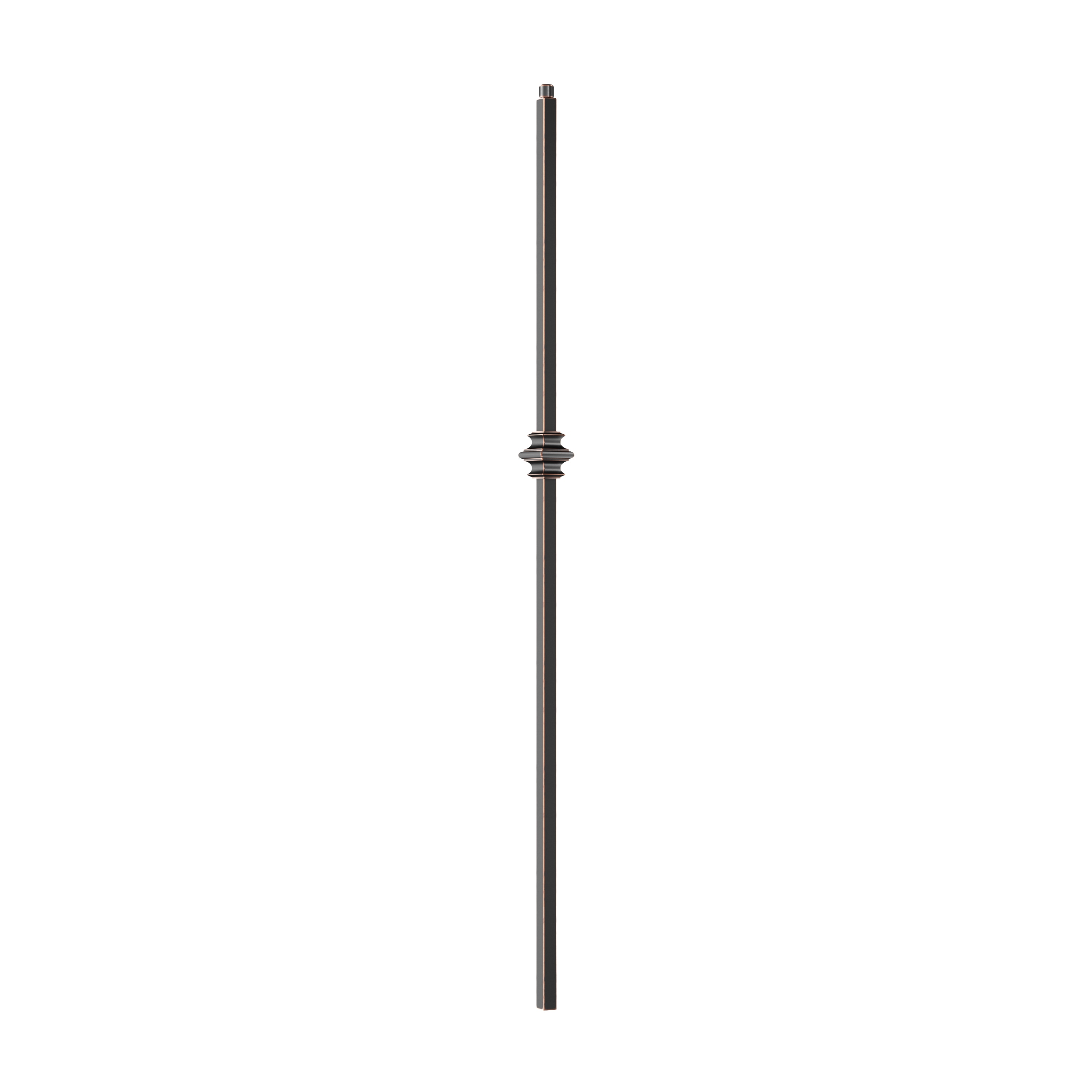 Crown Heritage 4582701RC44 44-in x 1.9685-in Rubbed Copper Wrought Iron Pin Top Single Knuckle Stair Baluster