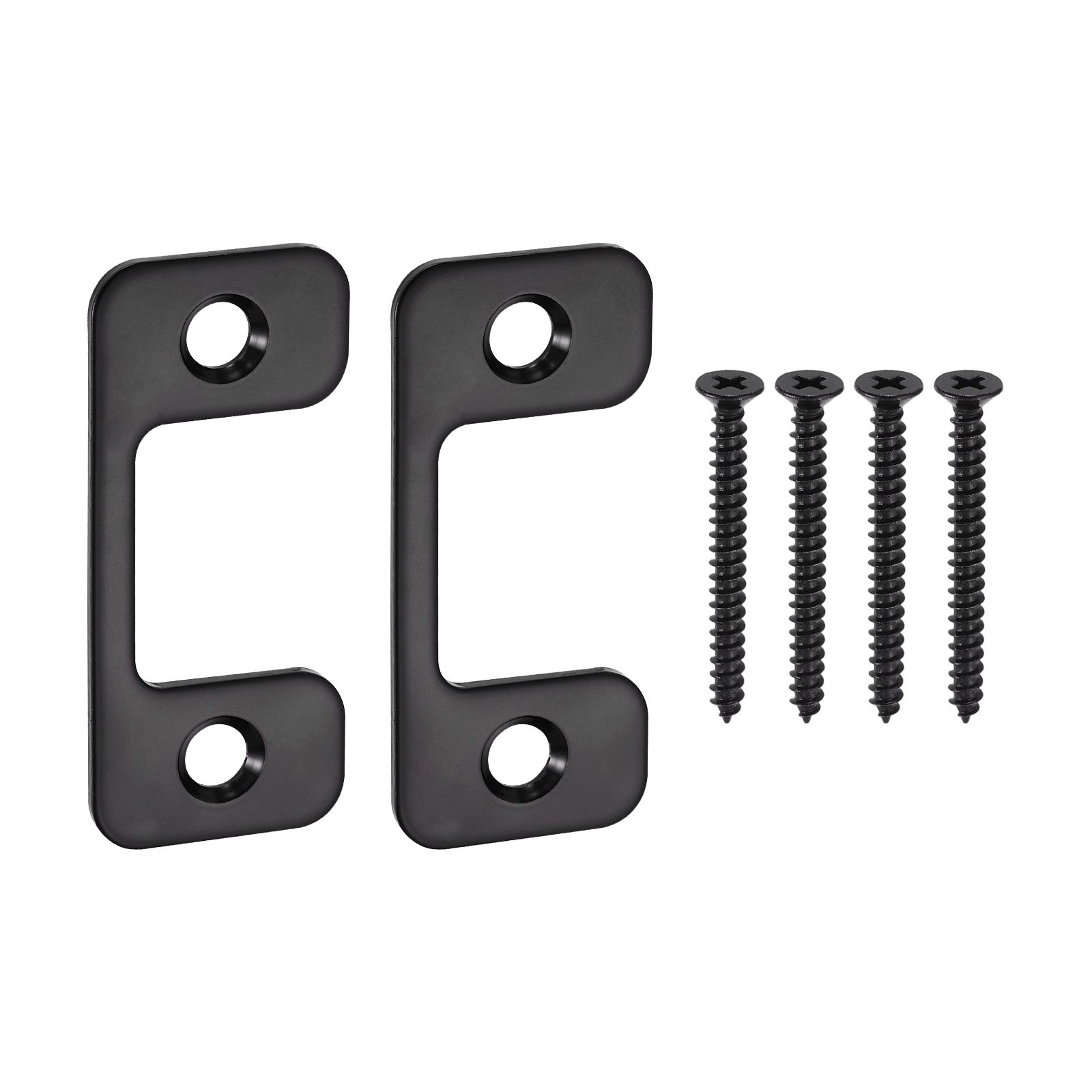 Unique Bargains - 2pcs Adjustable Strike Plate 2-1/4inch x 1inch Stainless Steel Deadbolt Strike ...