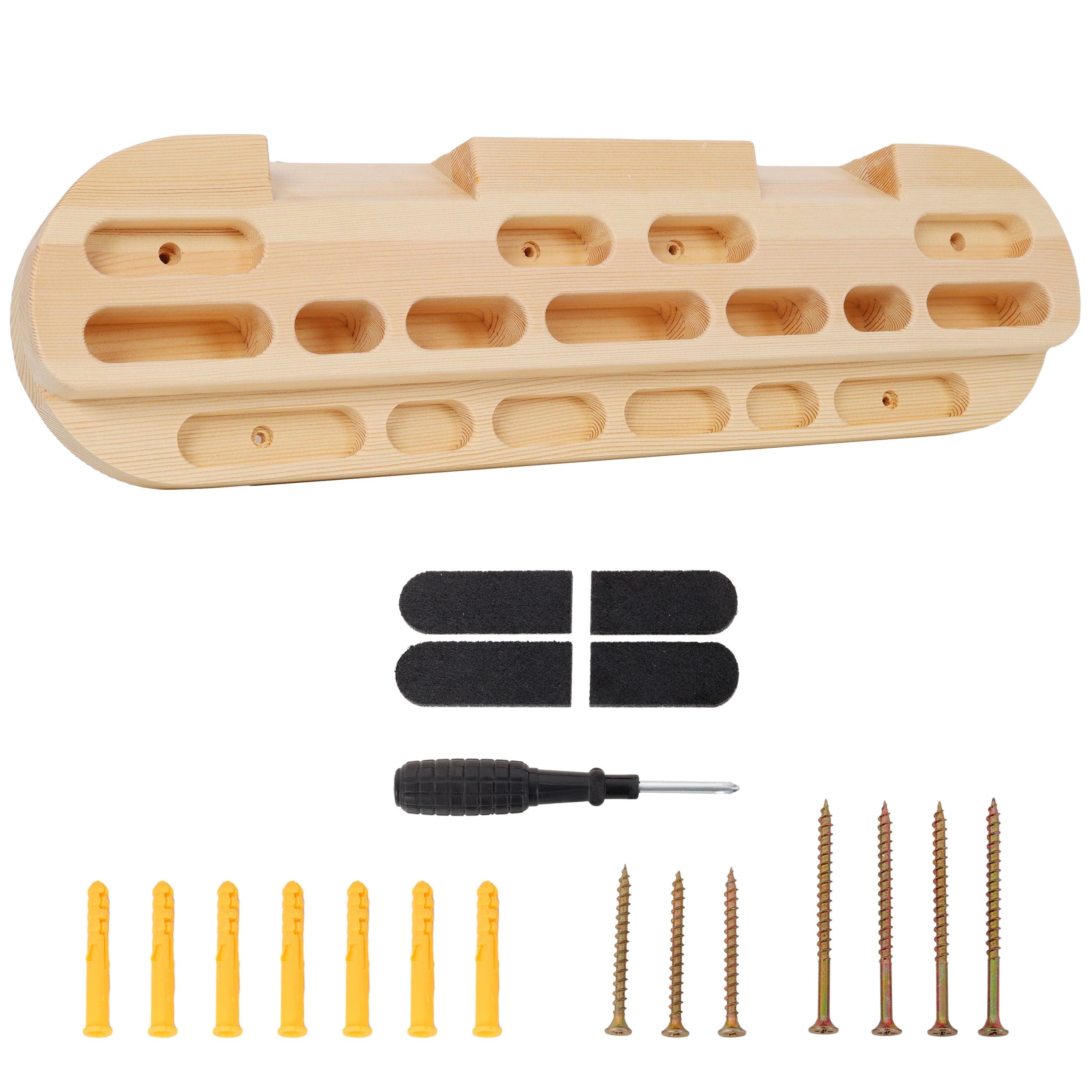 Tatayosi JJ285487 Climbing Hangboard Rock Climbing Training Rock Climbing Fingerboard Wooden Climbing Board Trainer for Strengthen Fingers and Grip