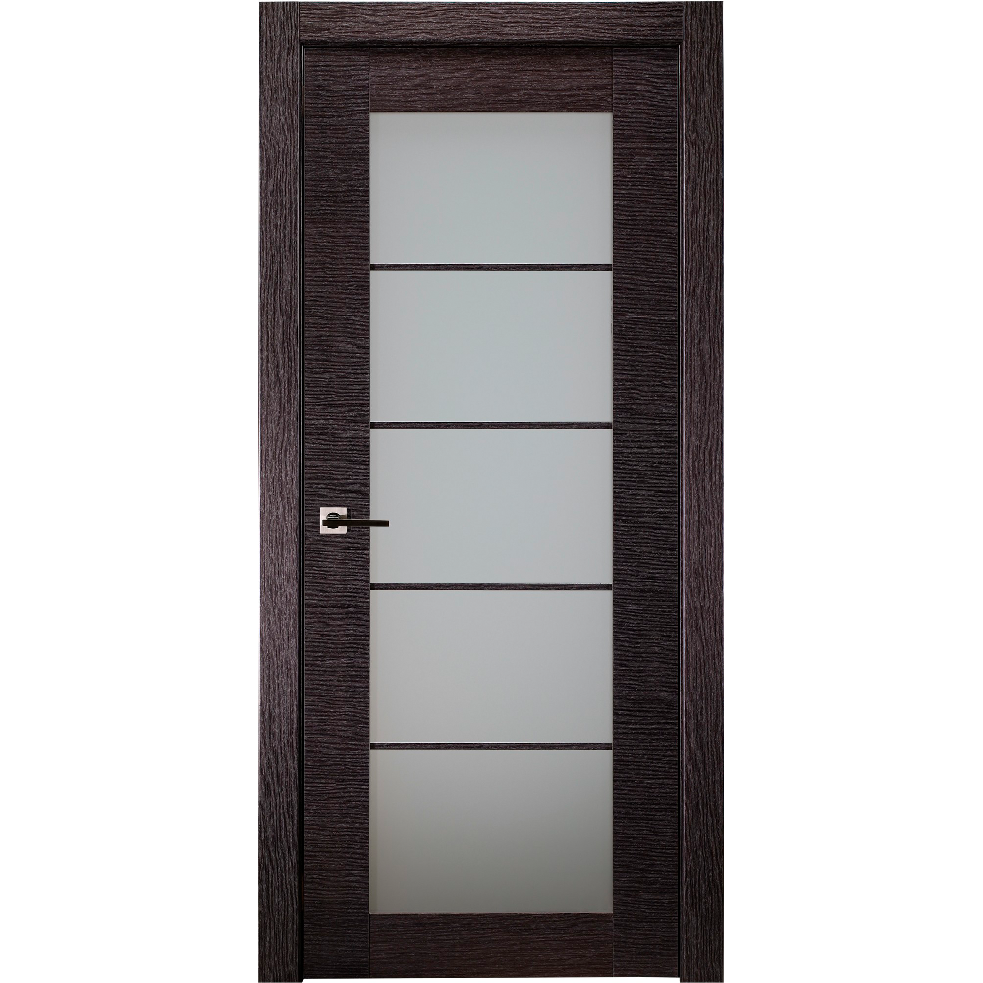 EightDoors 30-in x 80-in White Clear Glass Prefinished Pine Wood