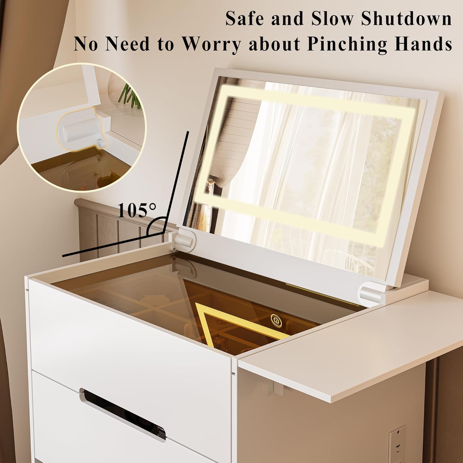 Likimio 9AUUQGKSFVTZ06HN Bedroom-Vanities - View #5
