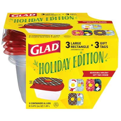 Glad 28-oz Rectangular Food Container, Pack of 25