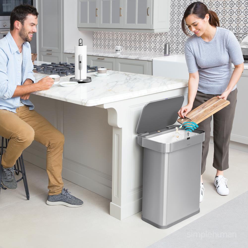 Simple Human 58 L Trash Can - Voice And Motion Sensor Can for