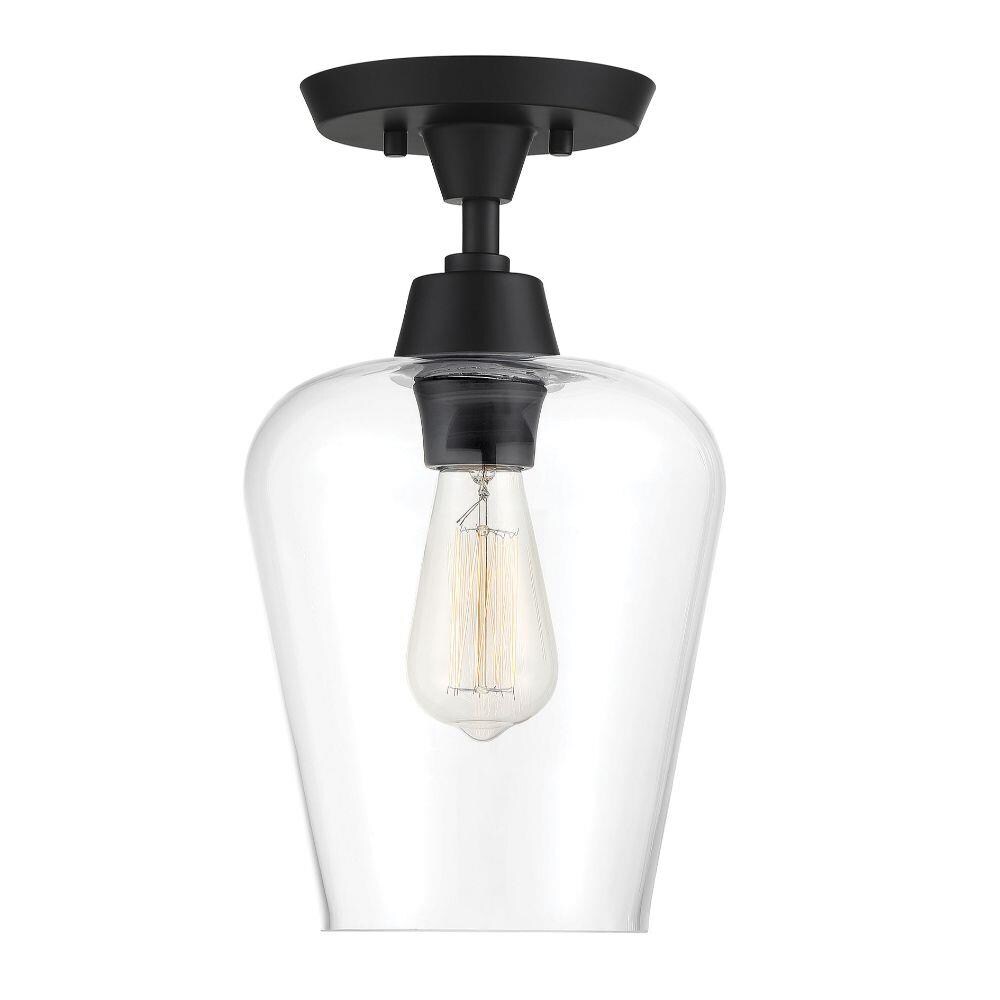  LW-SH513277 1-Light Black Semi-Flush mount light