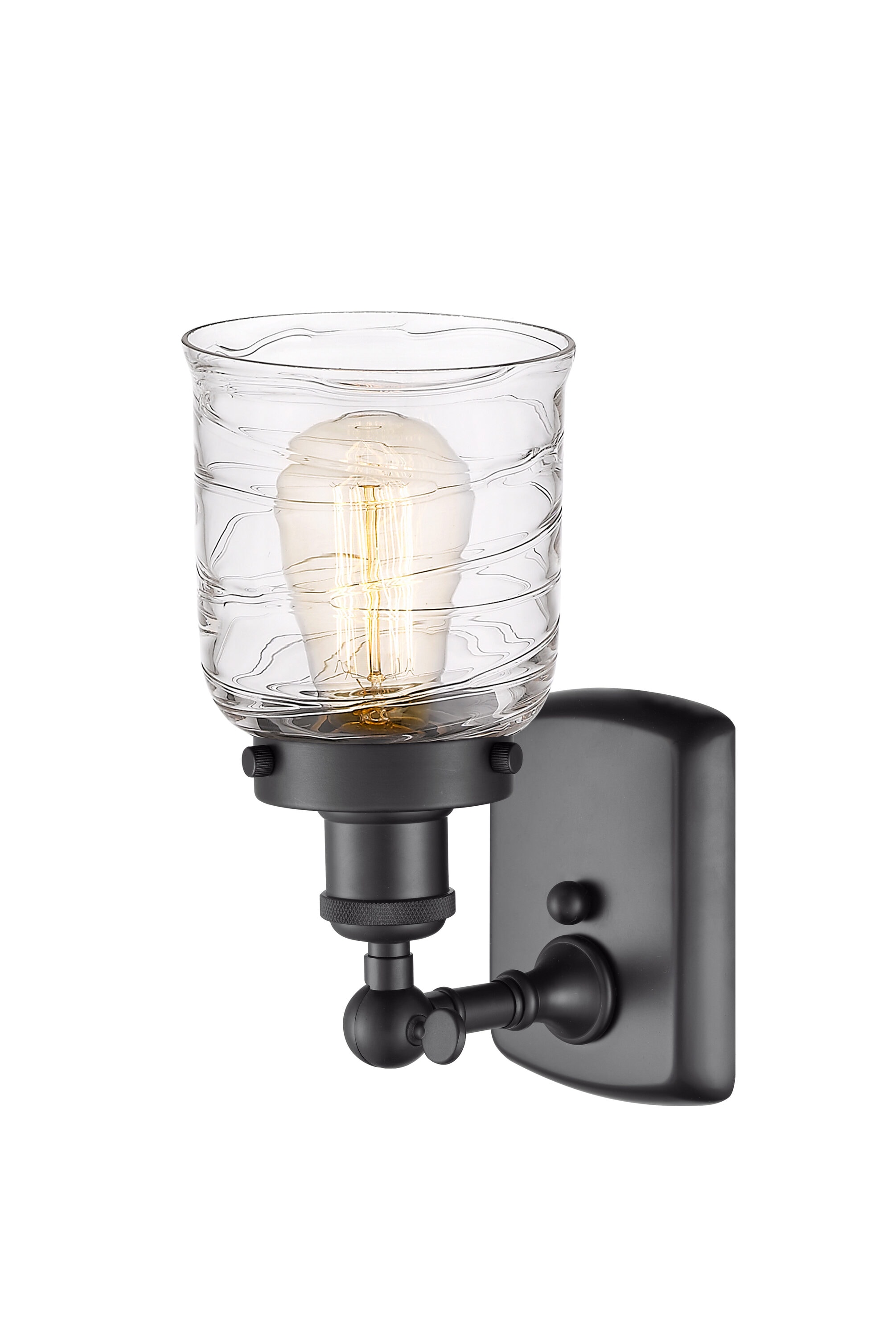 Ballston Urban Bell Black Dimmable Direct-Wired Sconce