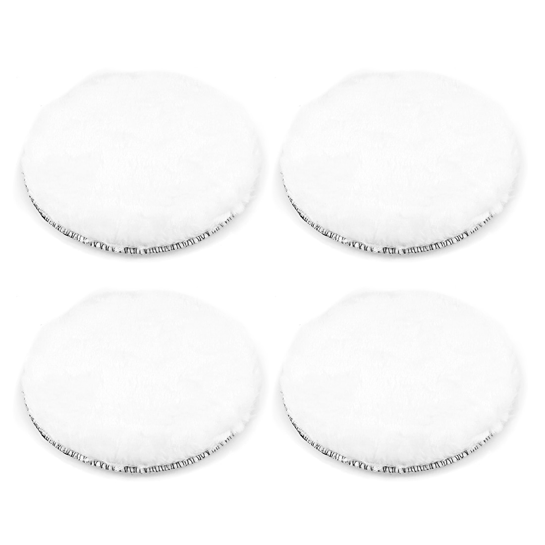 Unique Bargains 6 Inch Wool Polishing Pad Hook and Loop Buffing Wheel for Orbital Polisher Buffer 4pcs
