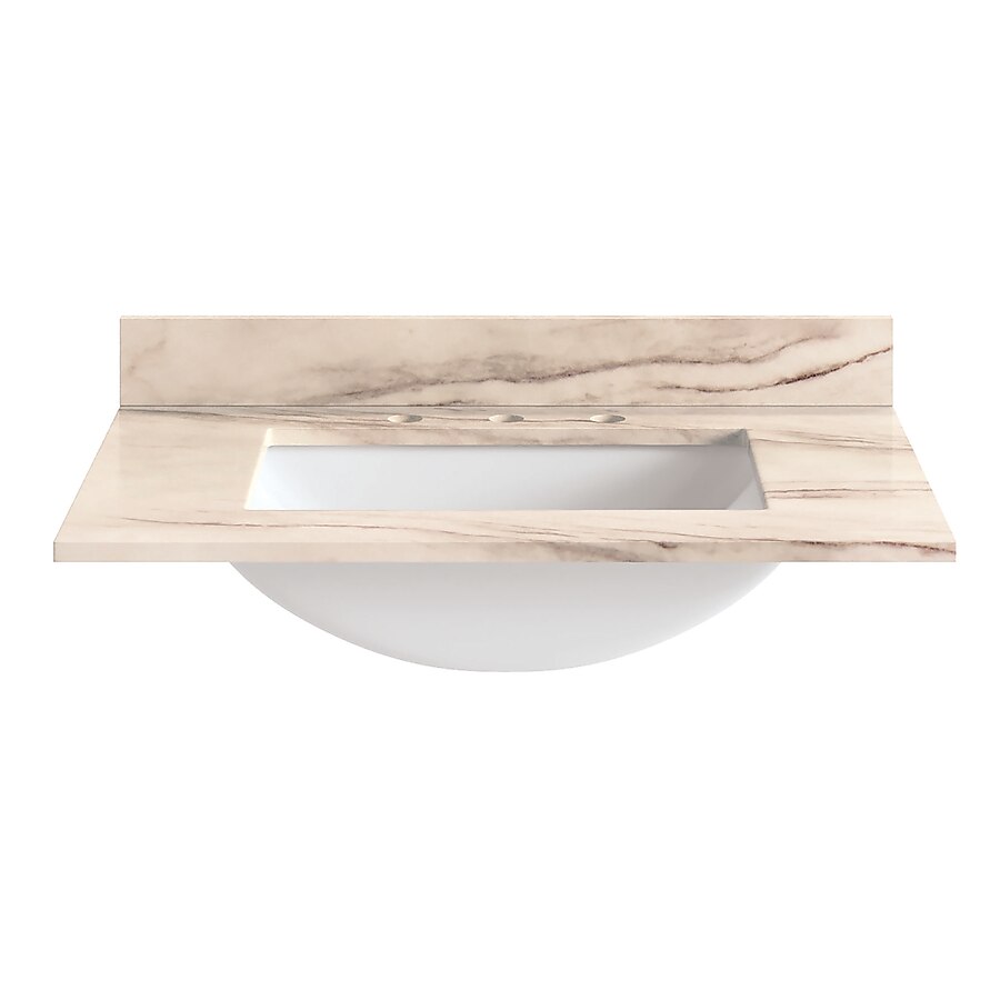 Diamond FreshFit 31-in Cottonwood Engineered Marble Bathroom Vanity Top Diamond FreshFit 31-in Cottonwood Engineered Marble Bathroom Vanity Top