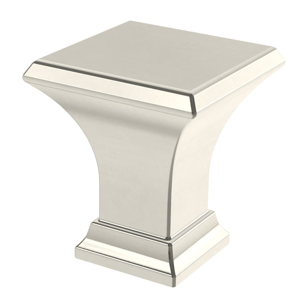 Brainerd P37392W-PN-CP Refined Square 1-in Polished Nickel Square Traditional Cabinet Knob