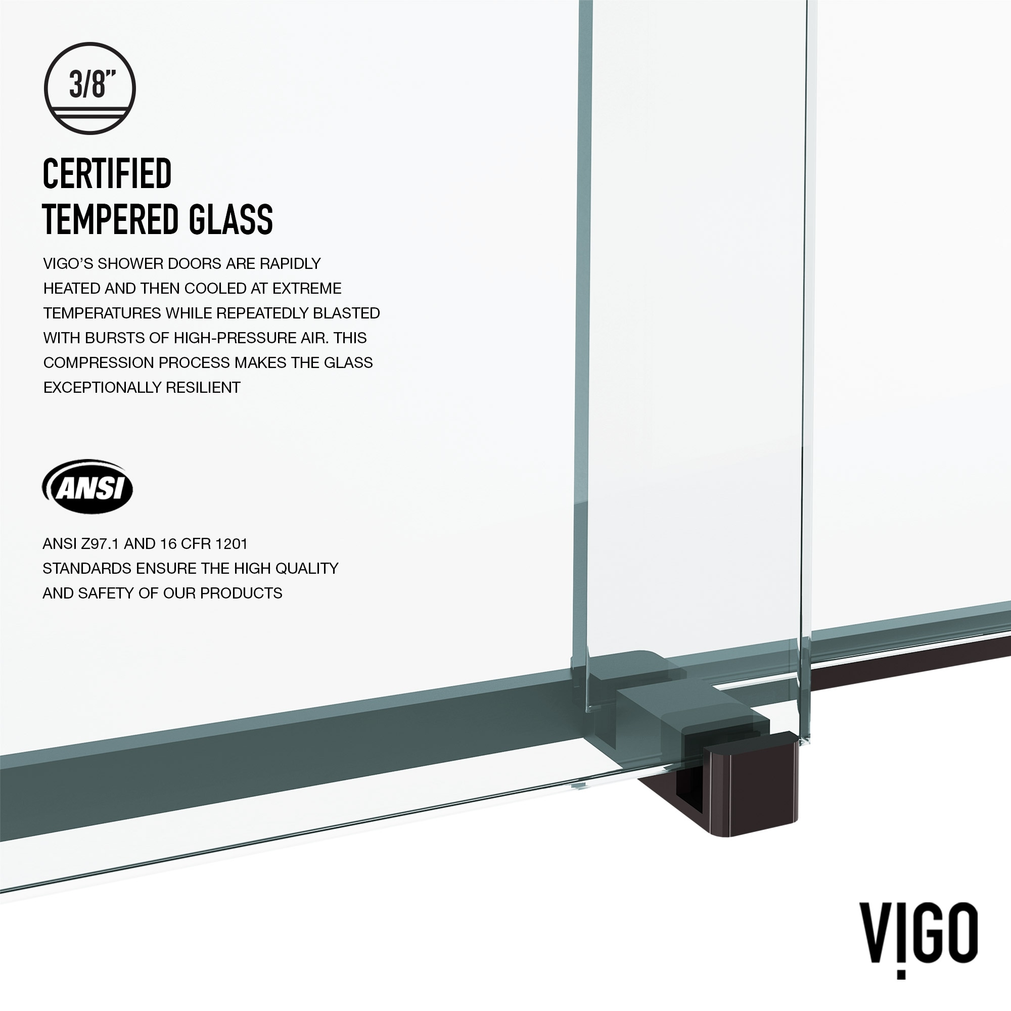 VIGO VG6023MBCL6066 Bathtub-Doors - View #11