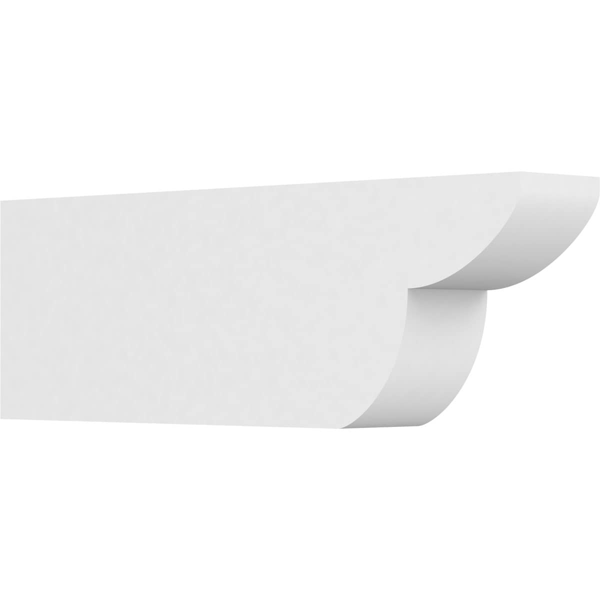 Ekena Millwork RFTP04X08X24CRE Standard Crestline 4-in X 8-in X 24-in White PVC Rafter tail