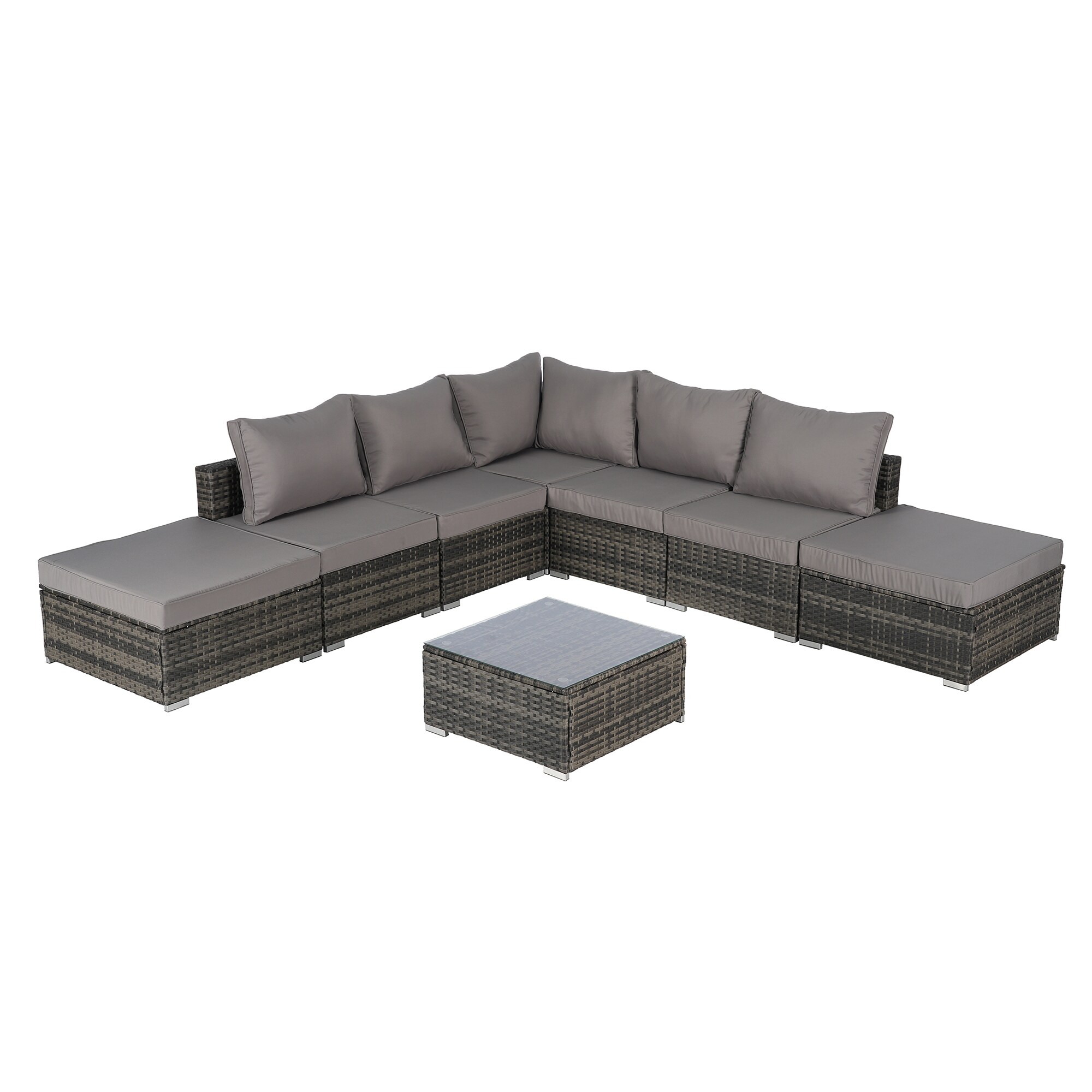 SINOFURN SYB670028GY Patio-Sofas-Daybeds - View #3
