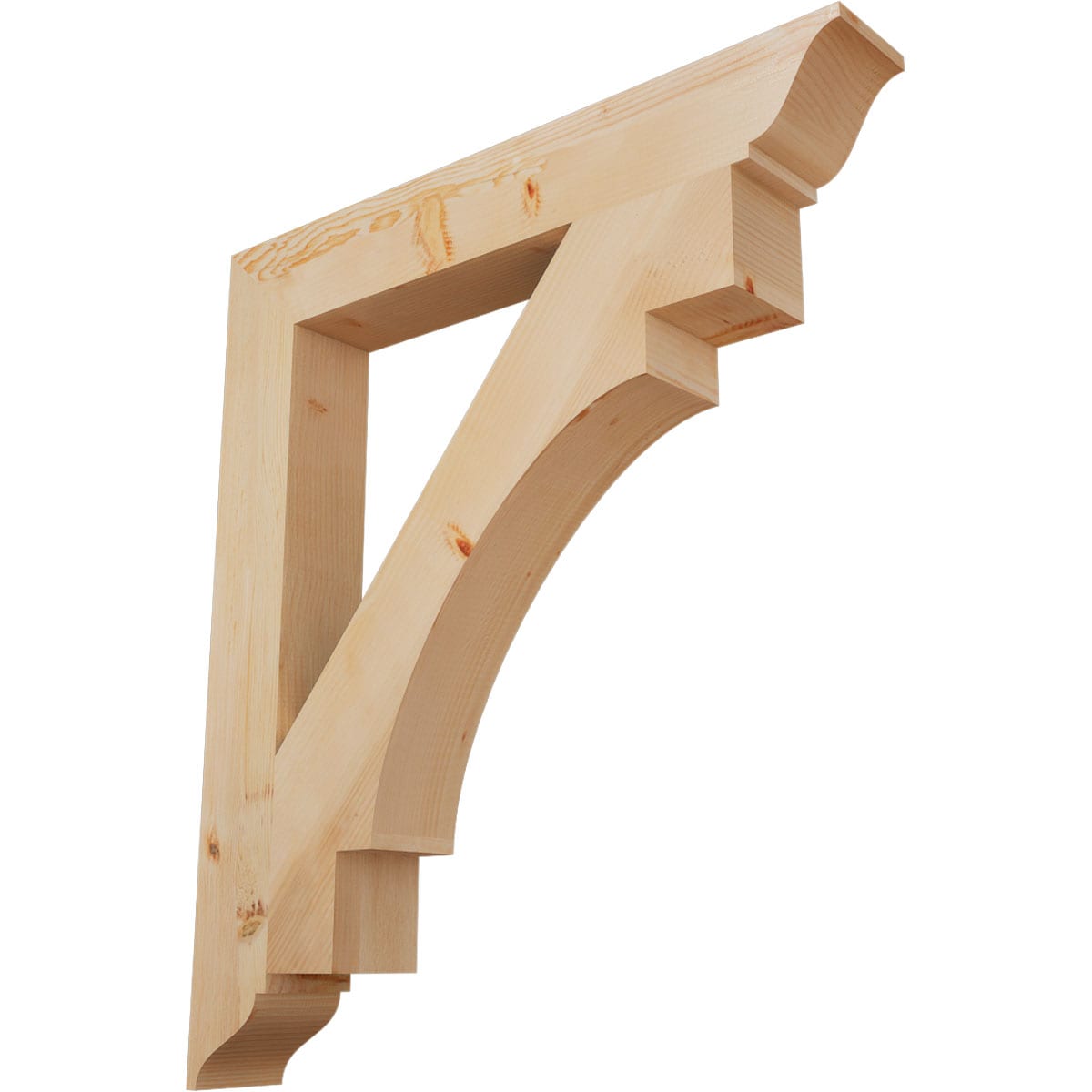 Ekena Millwork BKT06X42X48MRC01SDF Merced traditional smooth 5-1/2-in x 42-in x 48-in Douglas fir Brown Wood Standard bracket