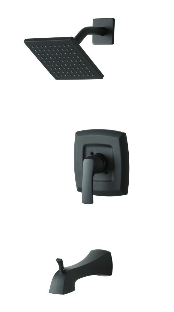 CMI 192-7232 Cardania Matte black 1-handle Wall-mount Mid-arc Bathtub Faucet