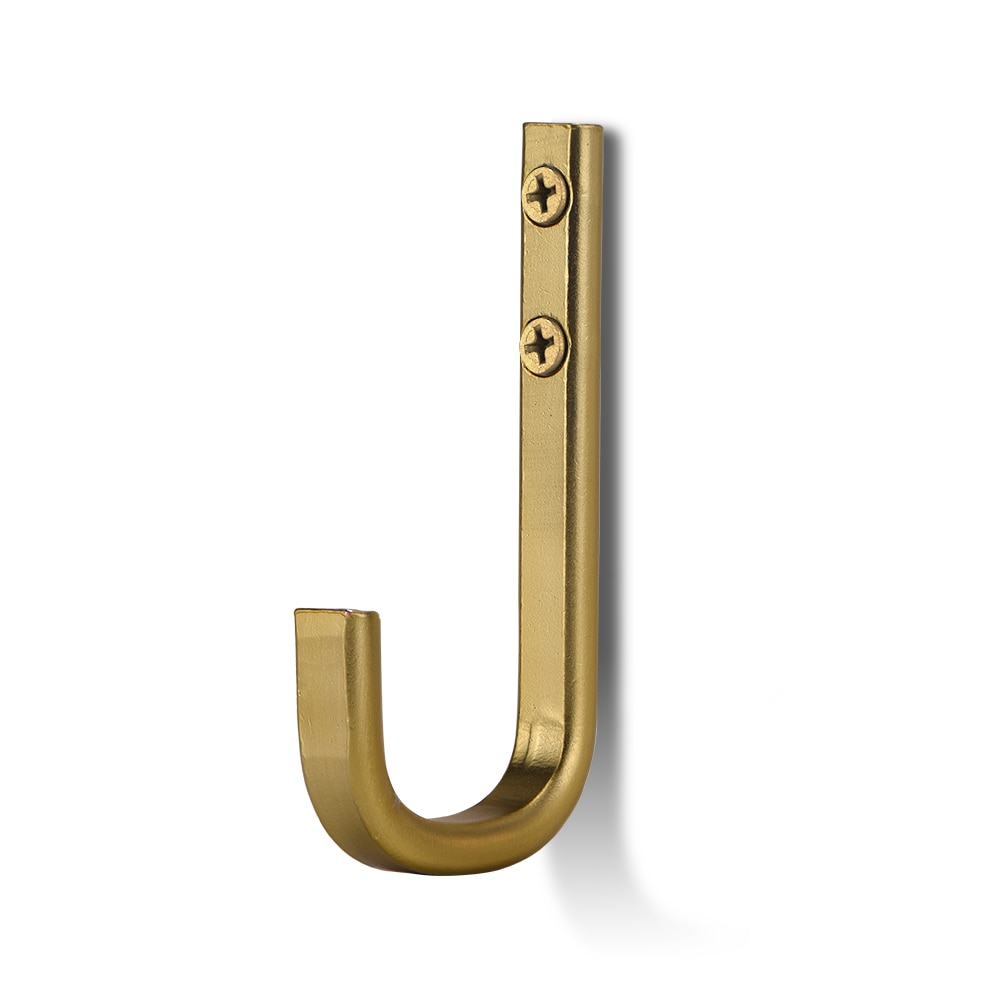 RELIABILT 1-Hook 0.45-in x 3.9-in H Soft Gold Decorative Wall Hook (35-lb  Capacity) in the Decorative Wall Hooks department at