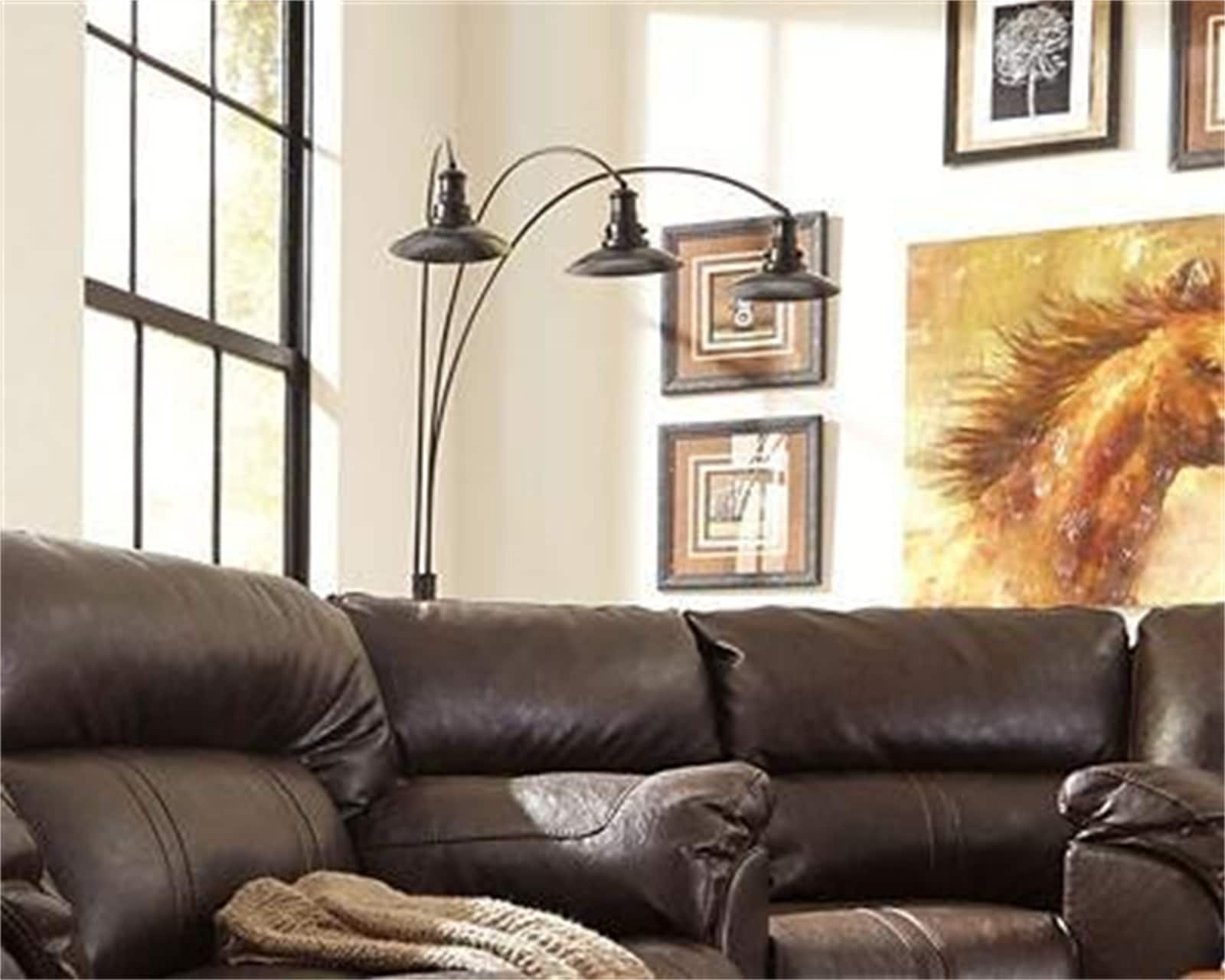DEELIGHT B0346LJW1005-ZY Floor Lamp 83-in Black Tree Track Floor Lamp with Metal Shade