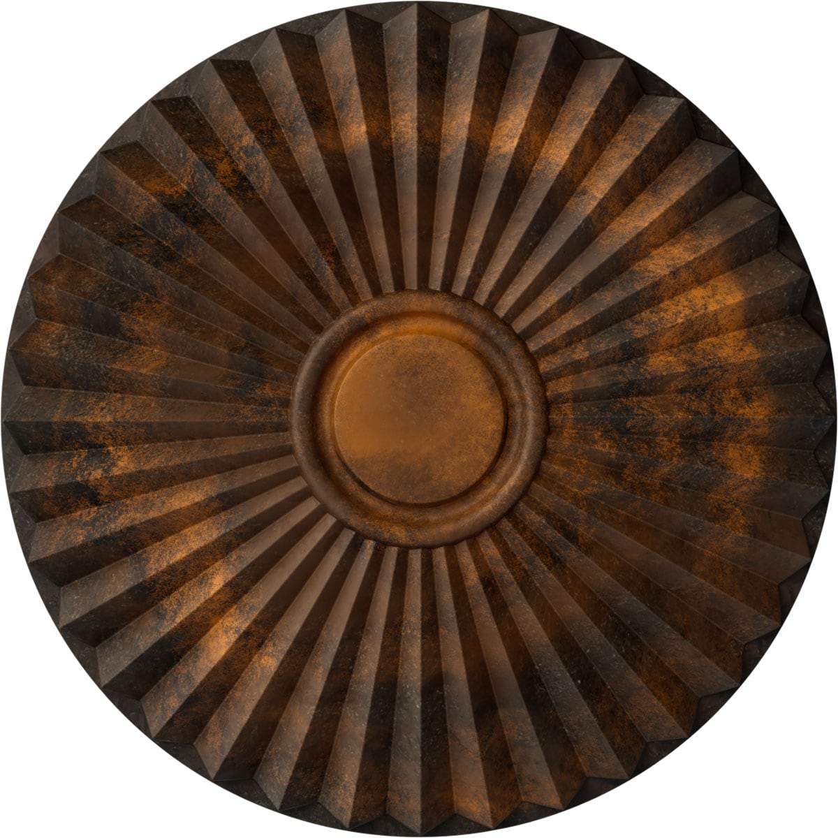 Ekena Millwork CM20SHRUS Shakuras 19.75-in W x 19.75-in L Rust Polyurethane Ceiling Medallion