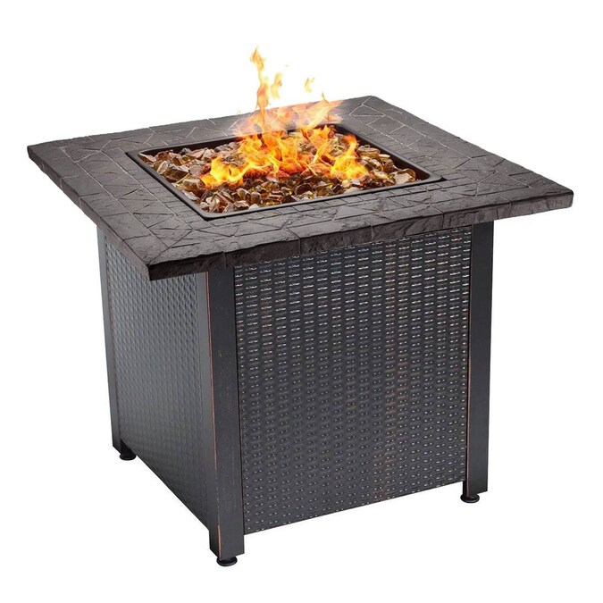 Endless Summer 30-in W 30000-BTU Gray Portable Tabletop Stainless Steel  Propane Gas Fire Pit Table in the Gas Fire Pits department at Lowes.com