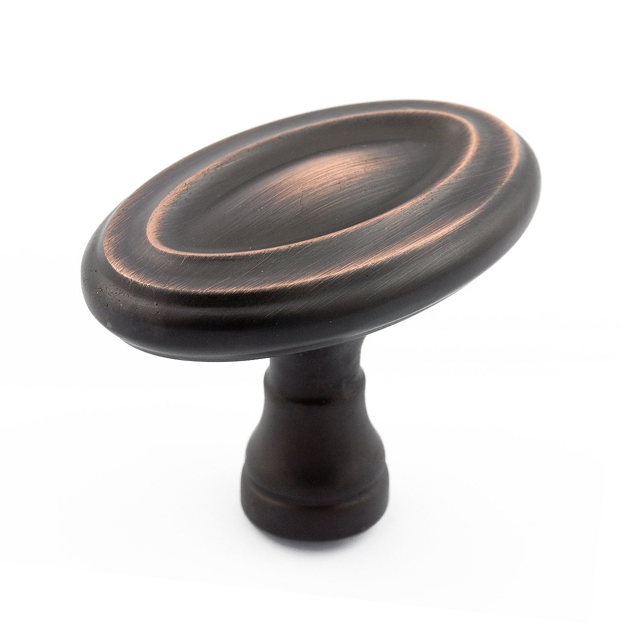 Richelieu BP74043BORB Boucherville 1-11/16-in Brushed Oil-Rubbed Bronze Oval Traditional Cabinet Knob