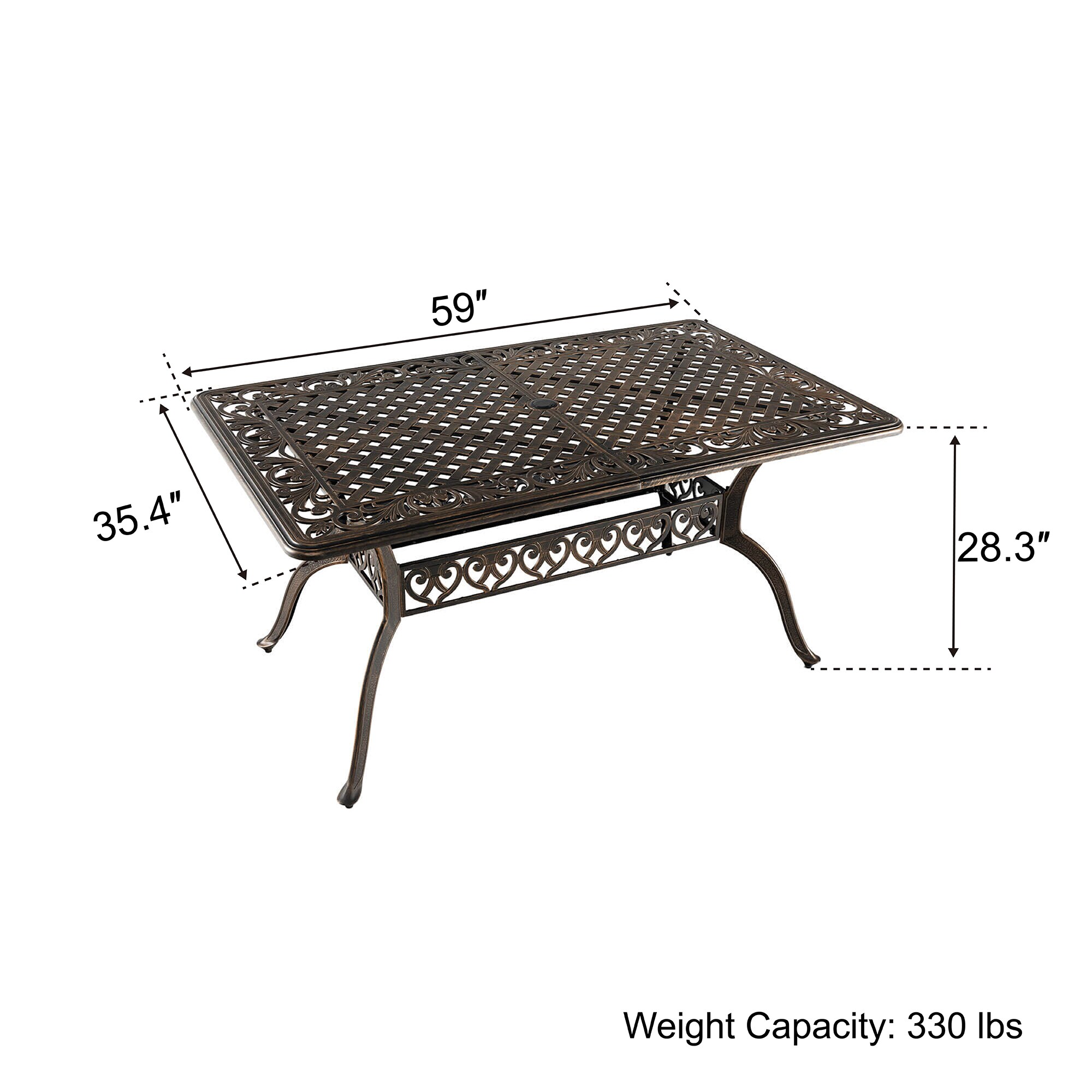 WELLFOR TDG10935CP Patio-Tables - View #3