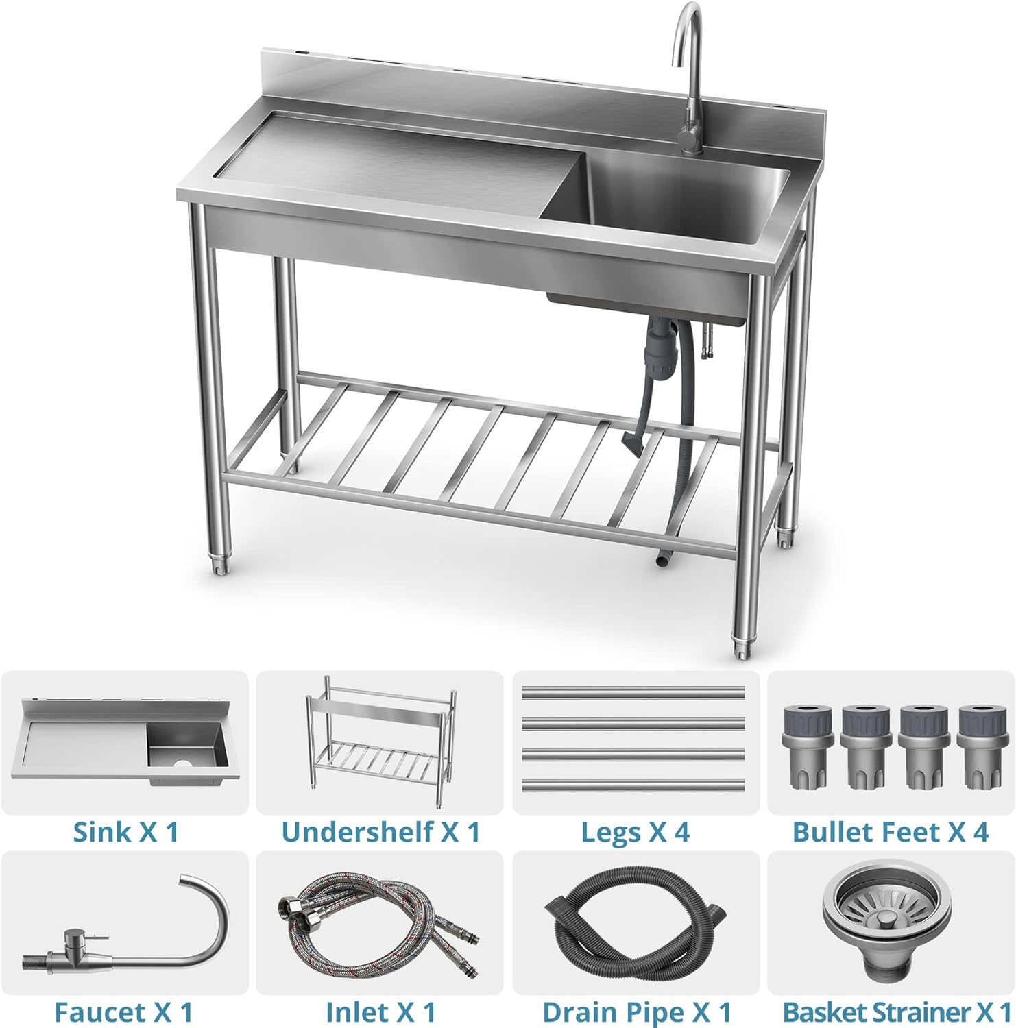 Wildaven LLJH0401 Laundry-Tubs-Utility-Sinks - View #7