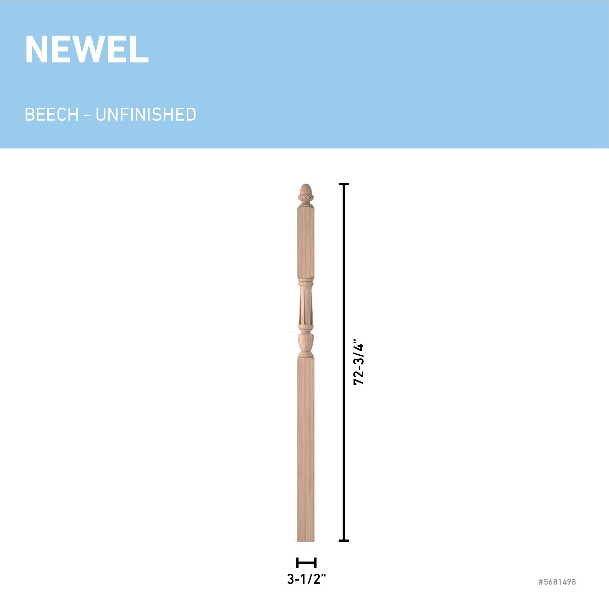 L.J. Smith Stair Systems LJF-3046-B Interior-Stairpart-Newel-Posts - View #3