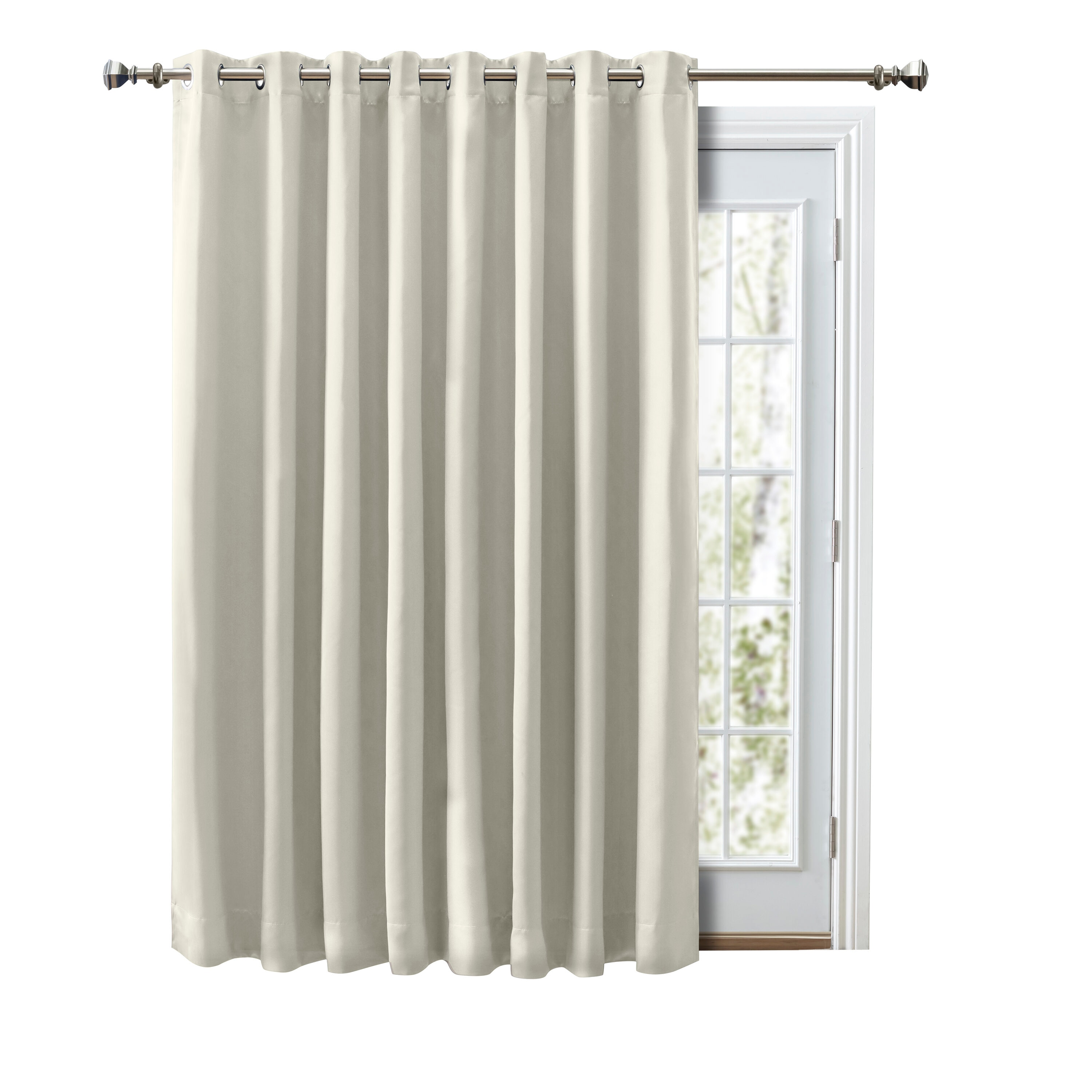 Ricardo Trading 02000-79-496-02 96-Inches Ivory Blackout Grommet Single curtain panel