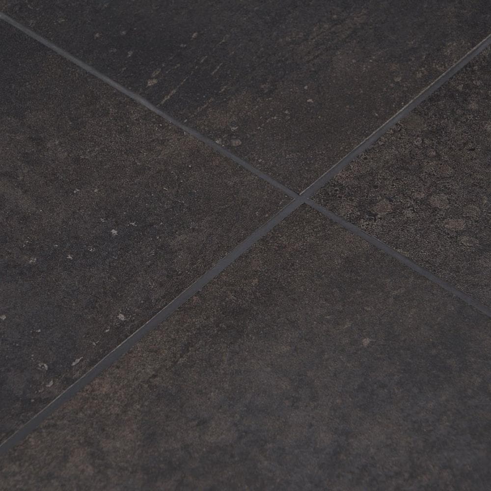 Artmore Tile Midtown Black 12-in x 24-in Matte Porcelain Cement Look ...