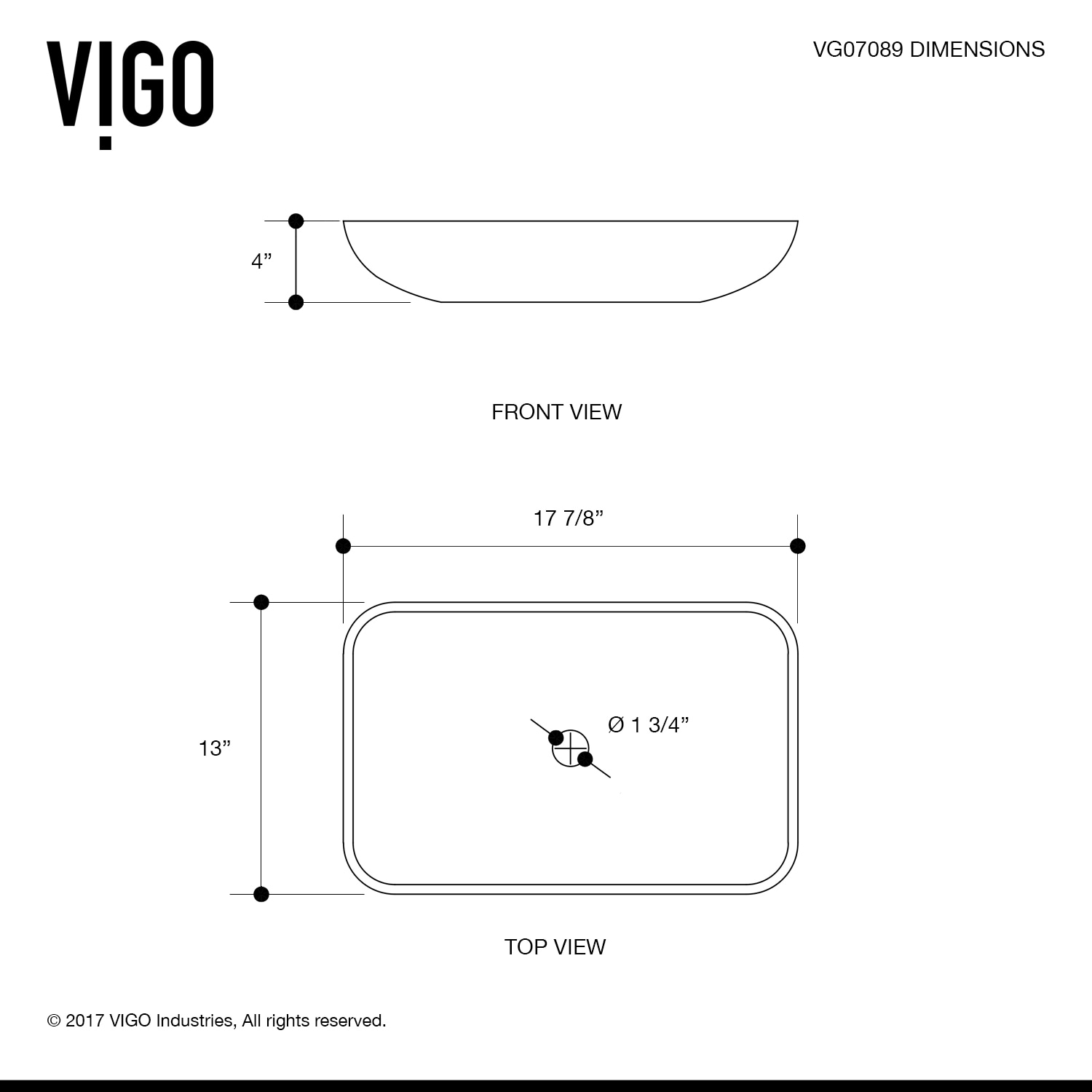 VIGO VGT1600 Bath-Sink - View #8