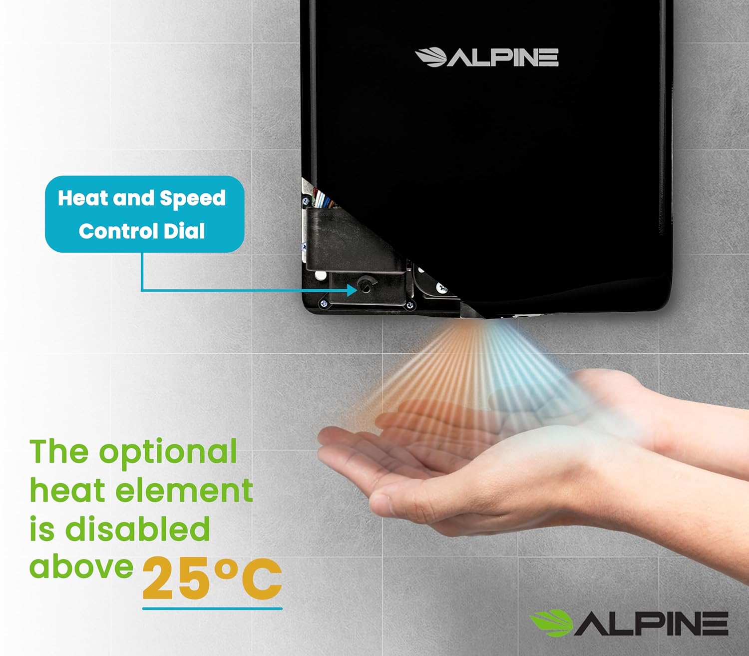 Alpine Industries 405-10-BLA Commercial-Hand-Dryers - View #3