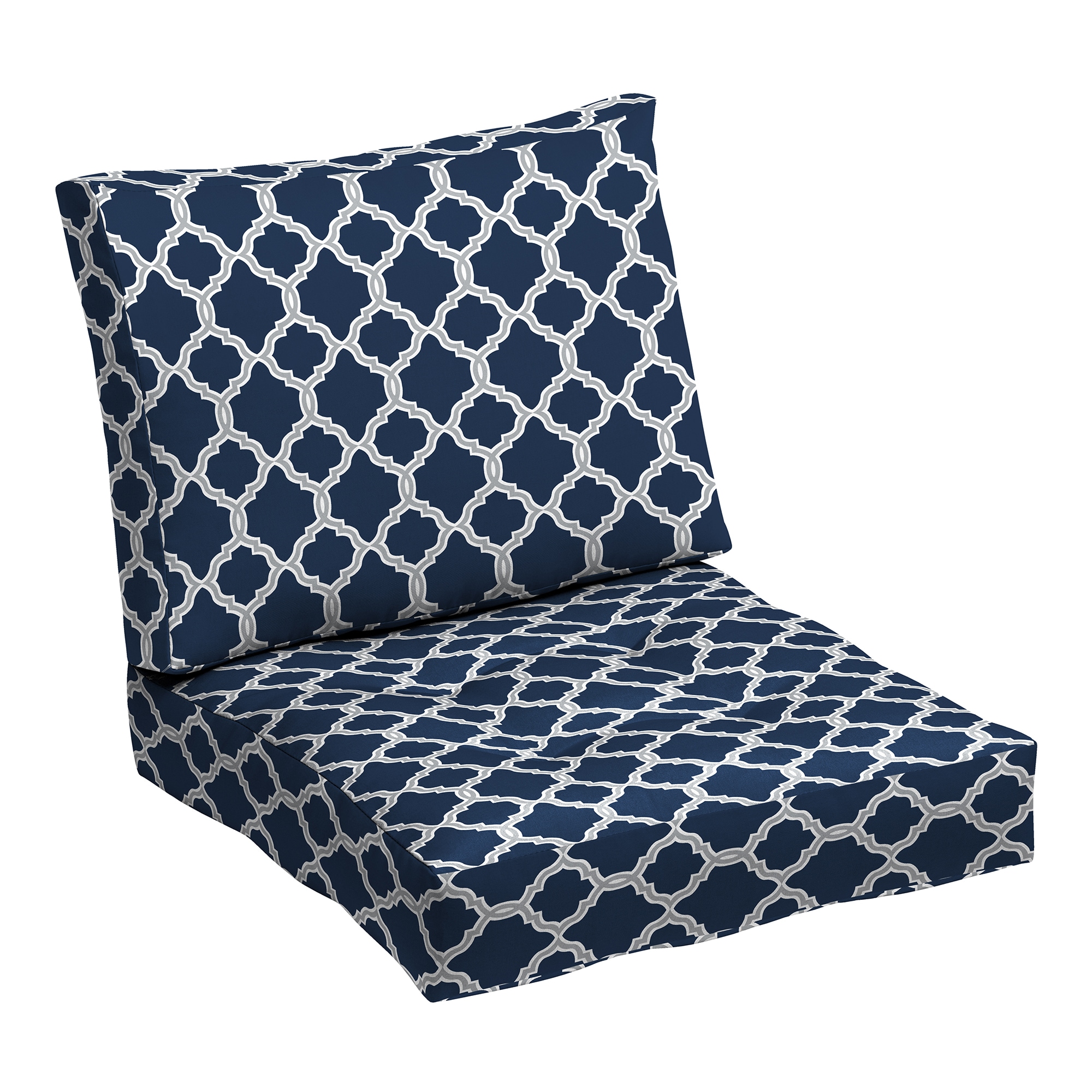 ARDEN MQ06A08B-D9Z1 24-in x 24-in Sapphire Blue Garden Trellis Deep seat patio chair cushion