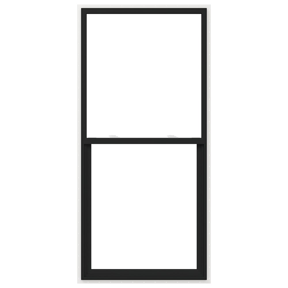 JELD-WEN LOWOLJW234700231 V-2500 35-1/2-in x 71-1/2-in Bronze Exterior Vinyl New construction Single Hung Window Low-E argon Double Pane Glass (Full Screen Included)