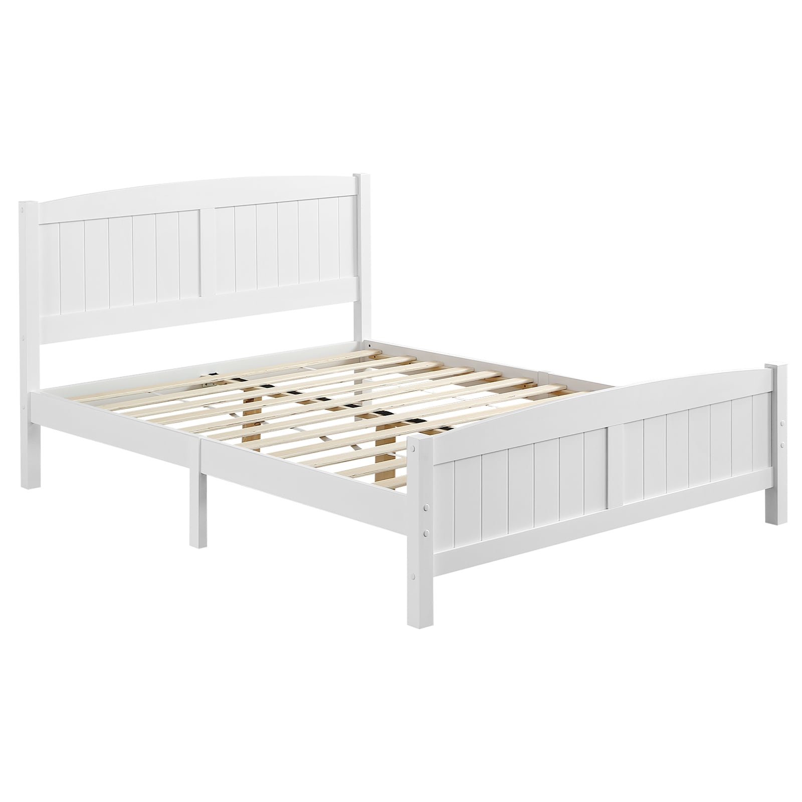 Winado LO1G52001511 White Full Wood Bed frame Bed