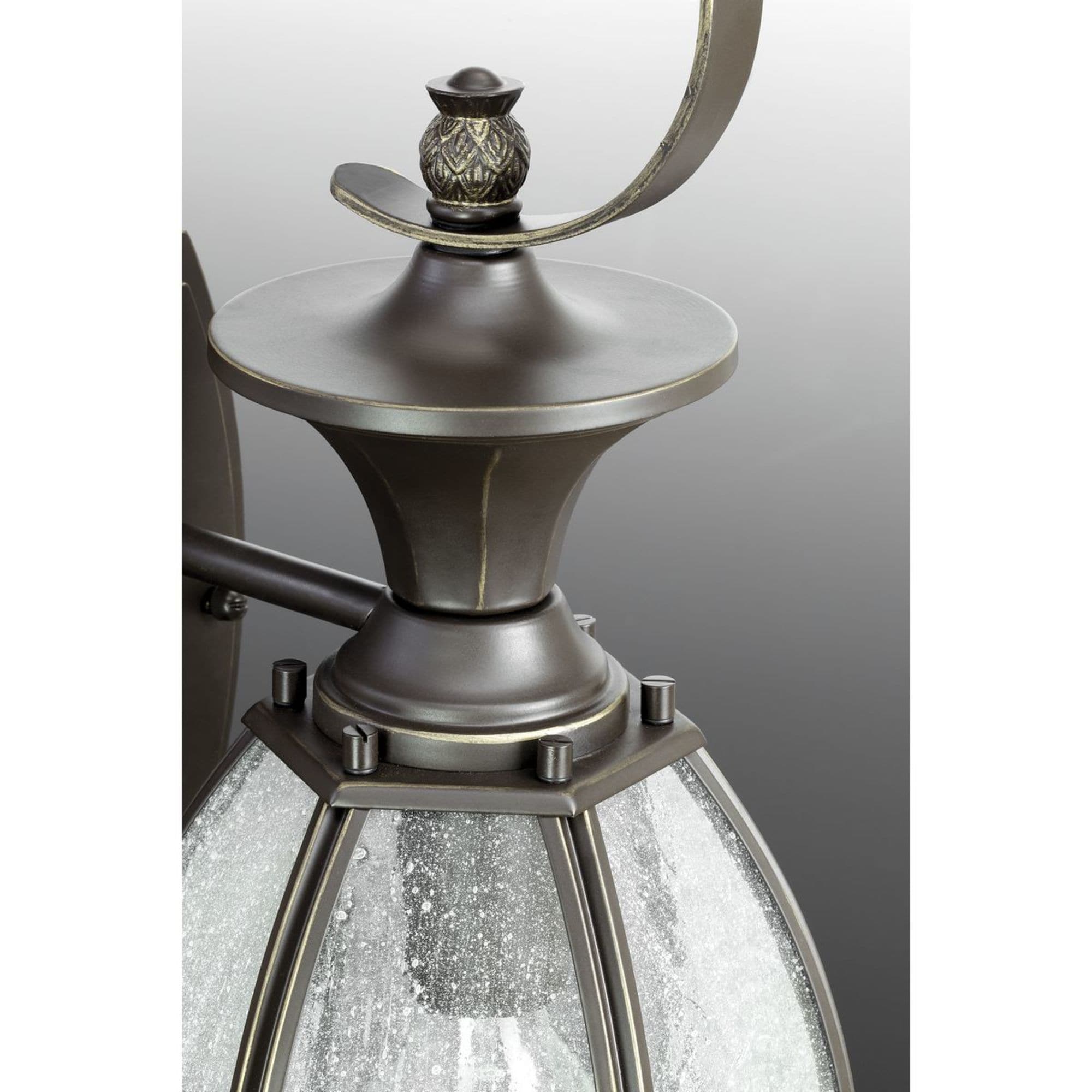 Antique Bronze Pineapple-Inspired Small Outdoor Wall Lantern