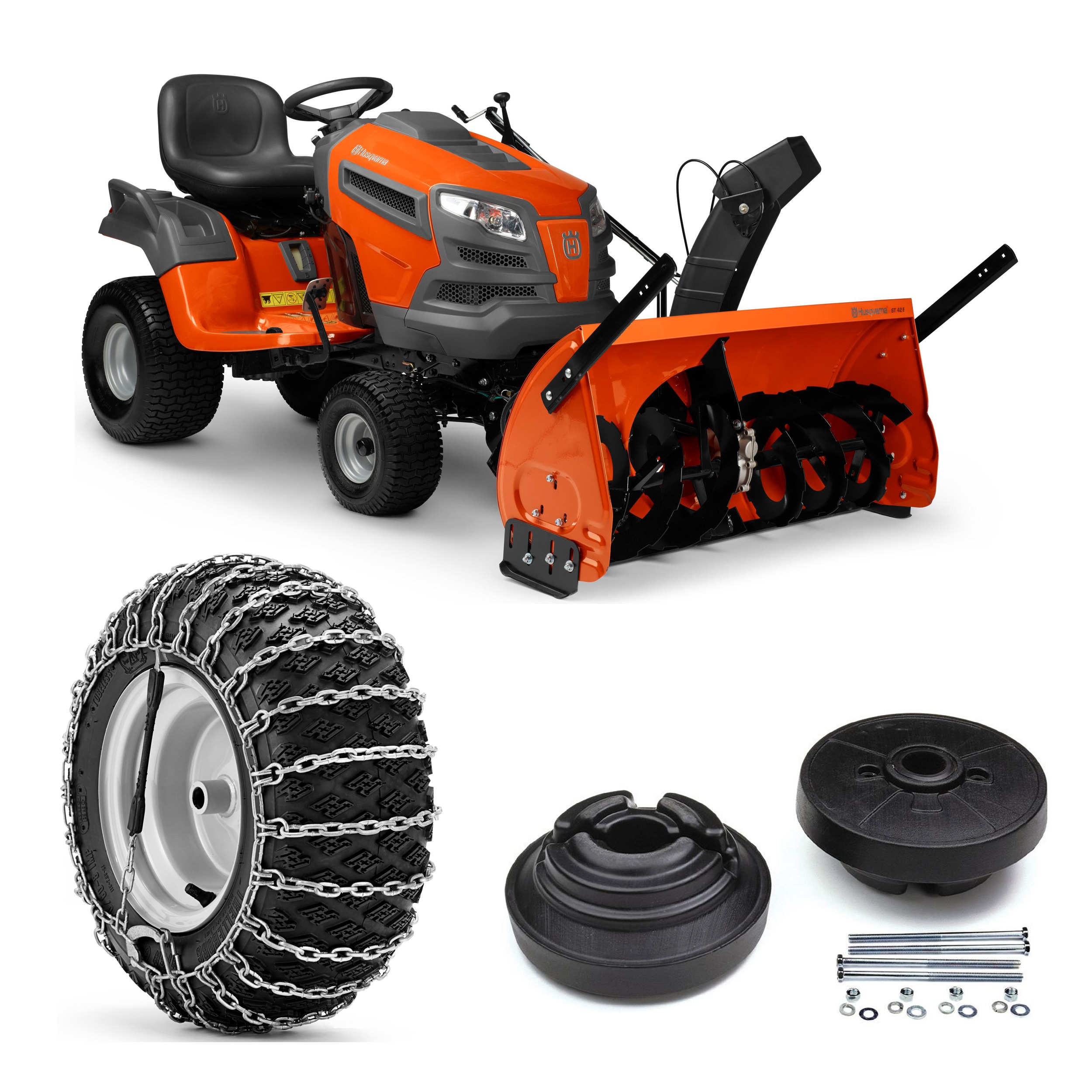 Husqvarna lawn tractor snow blower hot sale