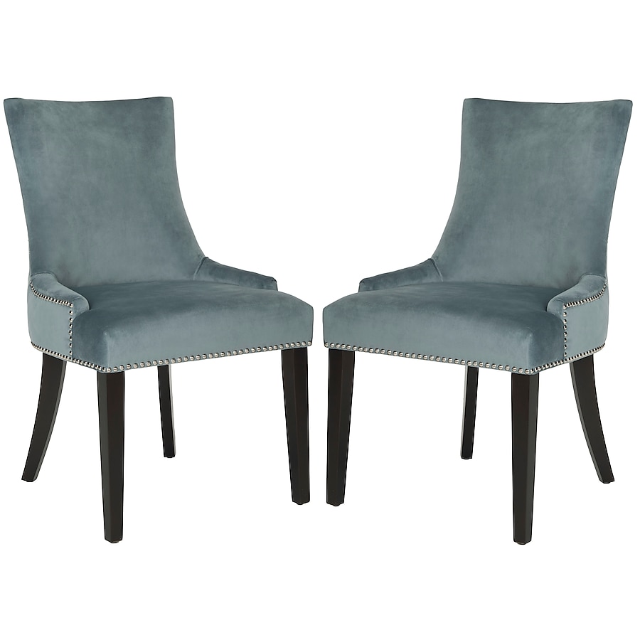 Safavieh Set of 2 Lester Contemporary/Modern Cotton Upholstered Side Chair (Wood Frame) Safavieh Set of 2 Lester Contemporary/Modern Cotton Upholstered Side Chair (Wood Frame)