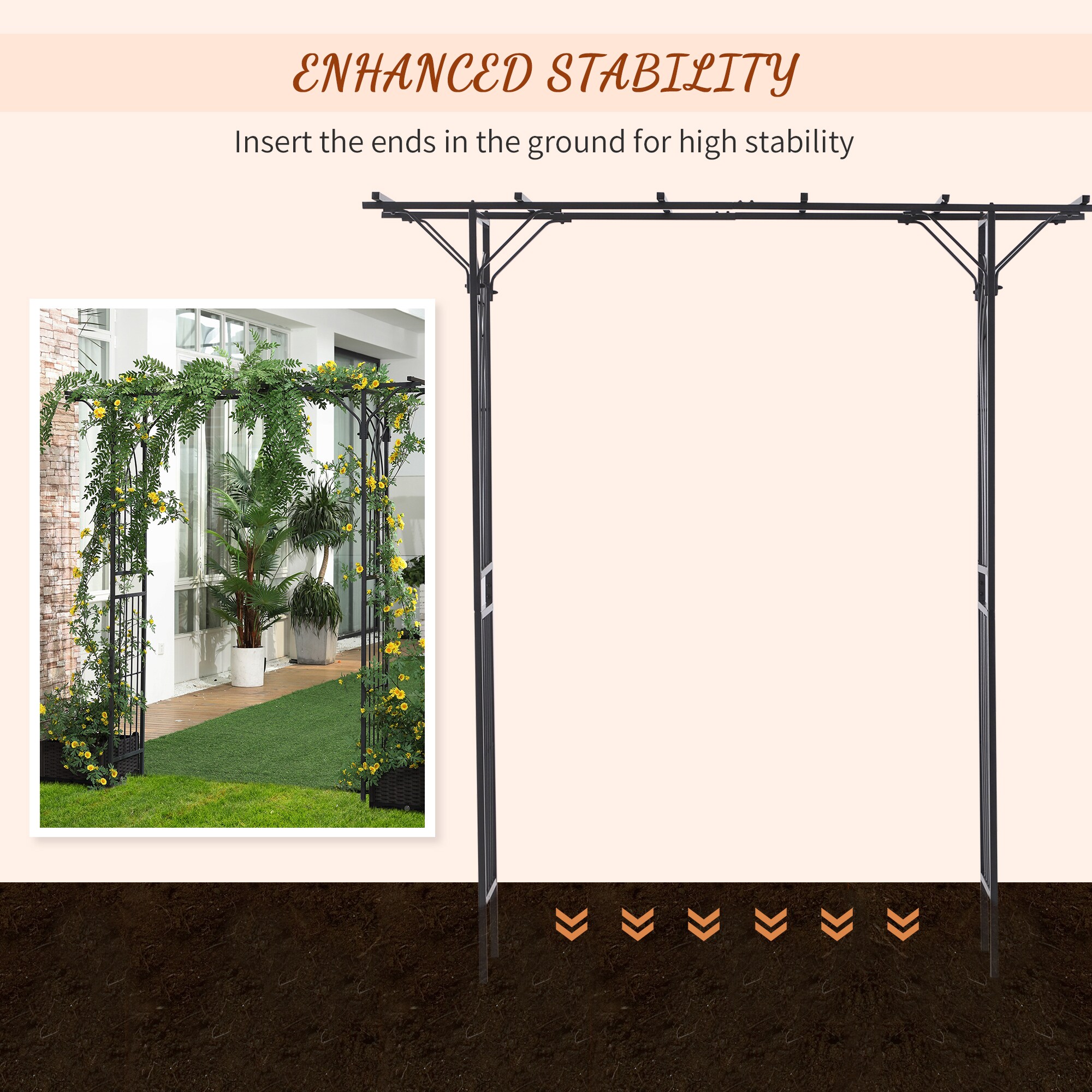 AHIOU HOME ZAAHG-P174414GA Garden-Arbor - View #4