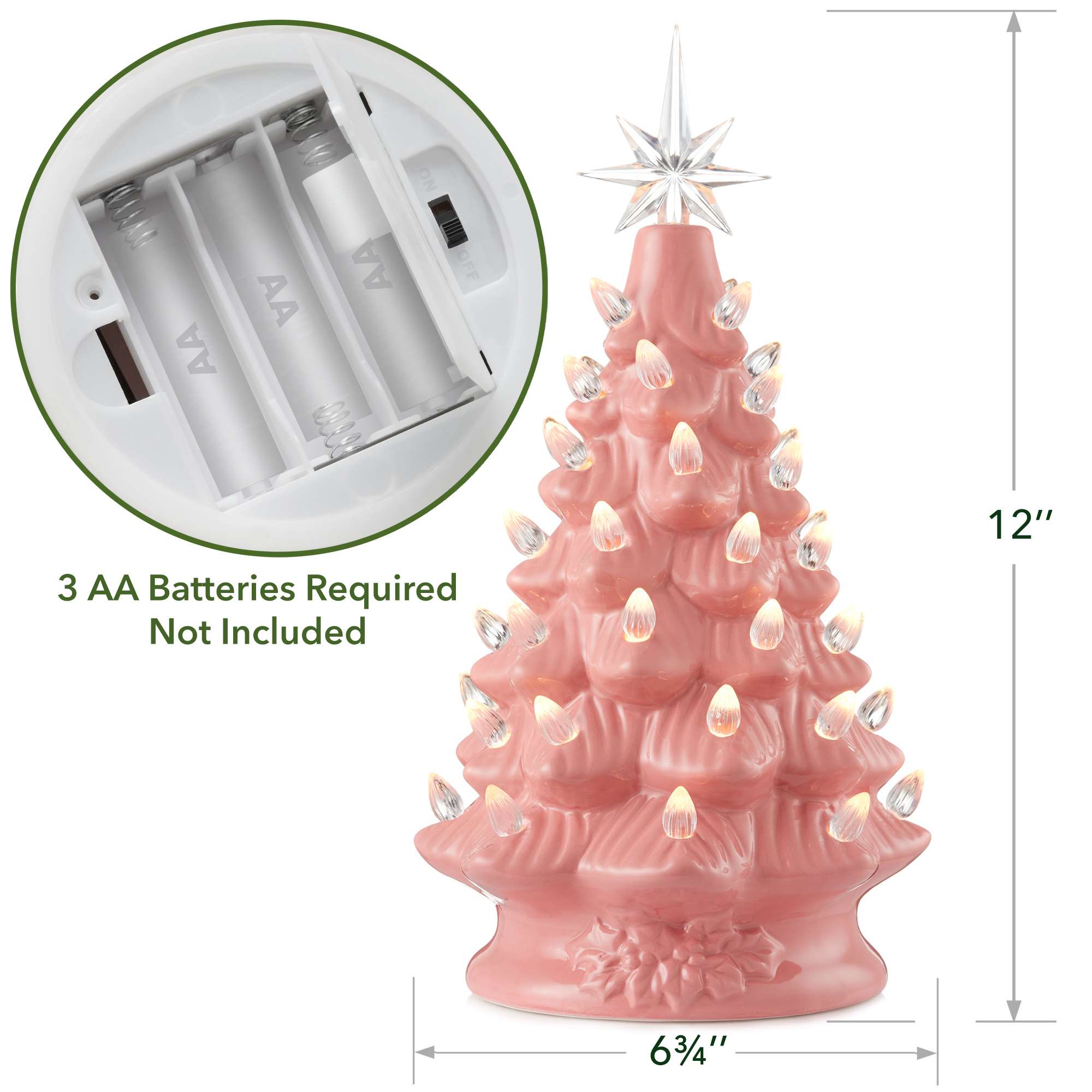 Casafield SZN-TR-9123-PNK Artificial-Christmas-Trees - View #4