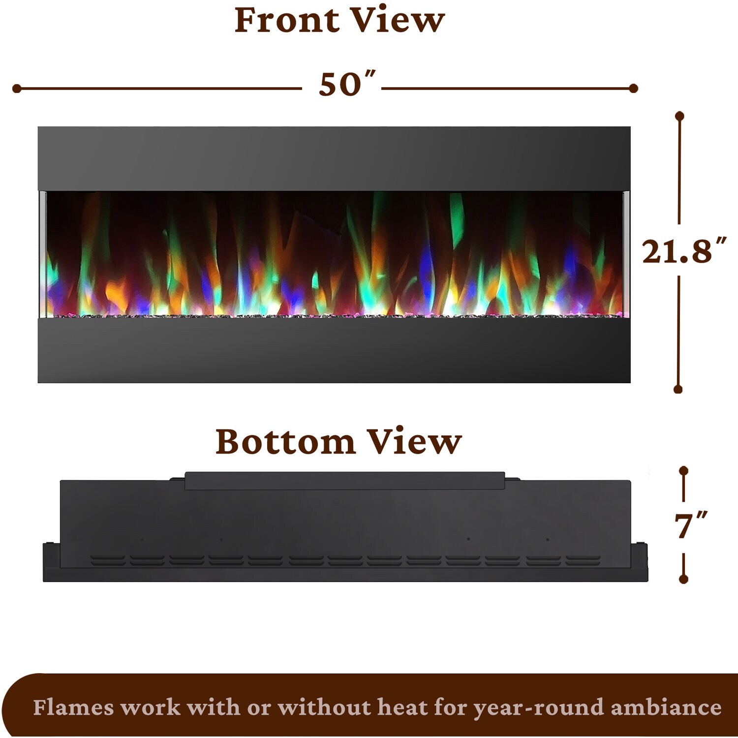Cambridge CAM50RECWMEF-1BLK Electric-Fireplaces - View #4
