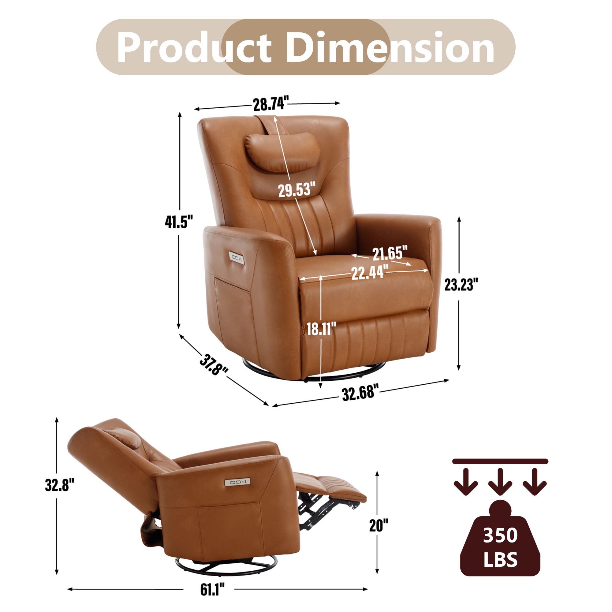 Boyel Living BL-CM808YE recliners - View #3
