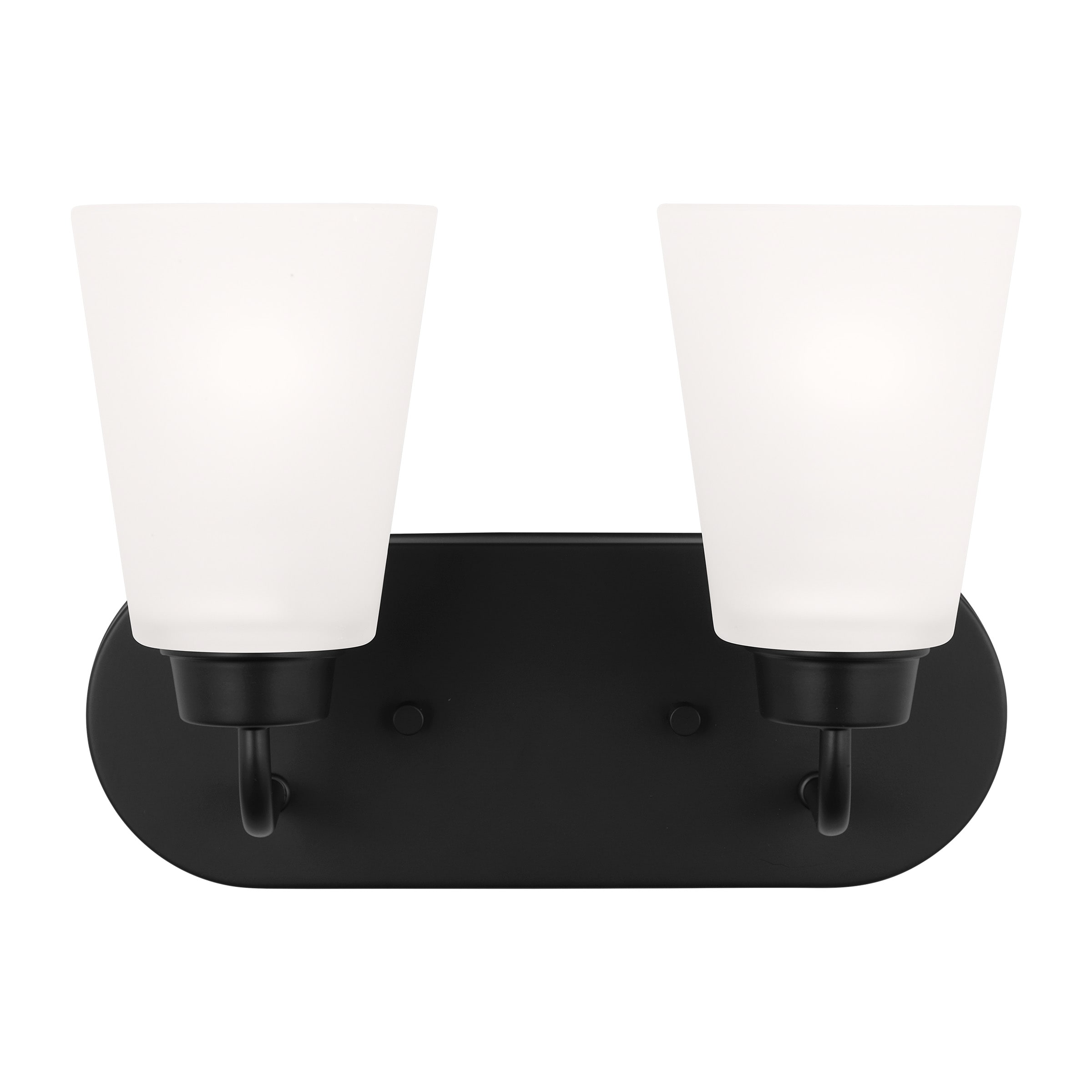 Generation Lighting 4415202-112 Kerrville 12-in 2 -Light Black Transitional Vanity light