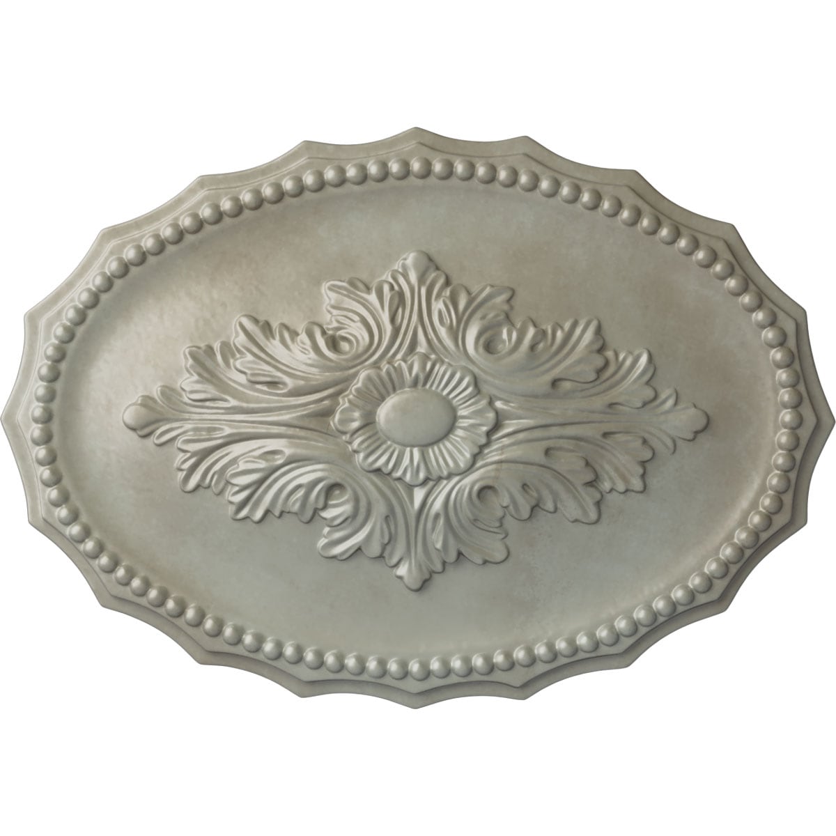 Ekena Millwork CM16OXFLS Oxford 11.75-in W x 16.5-in L Painted Flash Gold Polyurethane Whole Ceiling Medallion