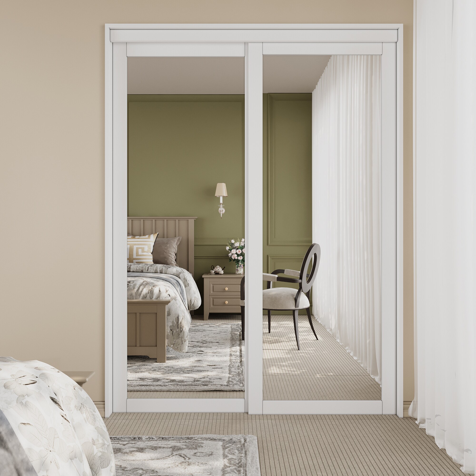 JUJUBON IN-SLPR-MR-1L-9660 Bifold-Sliding-Closet-Doors - View #3