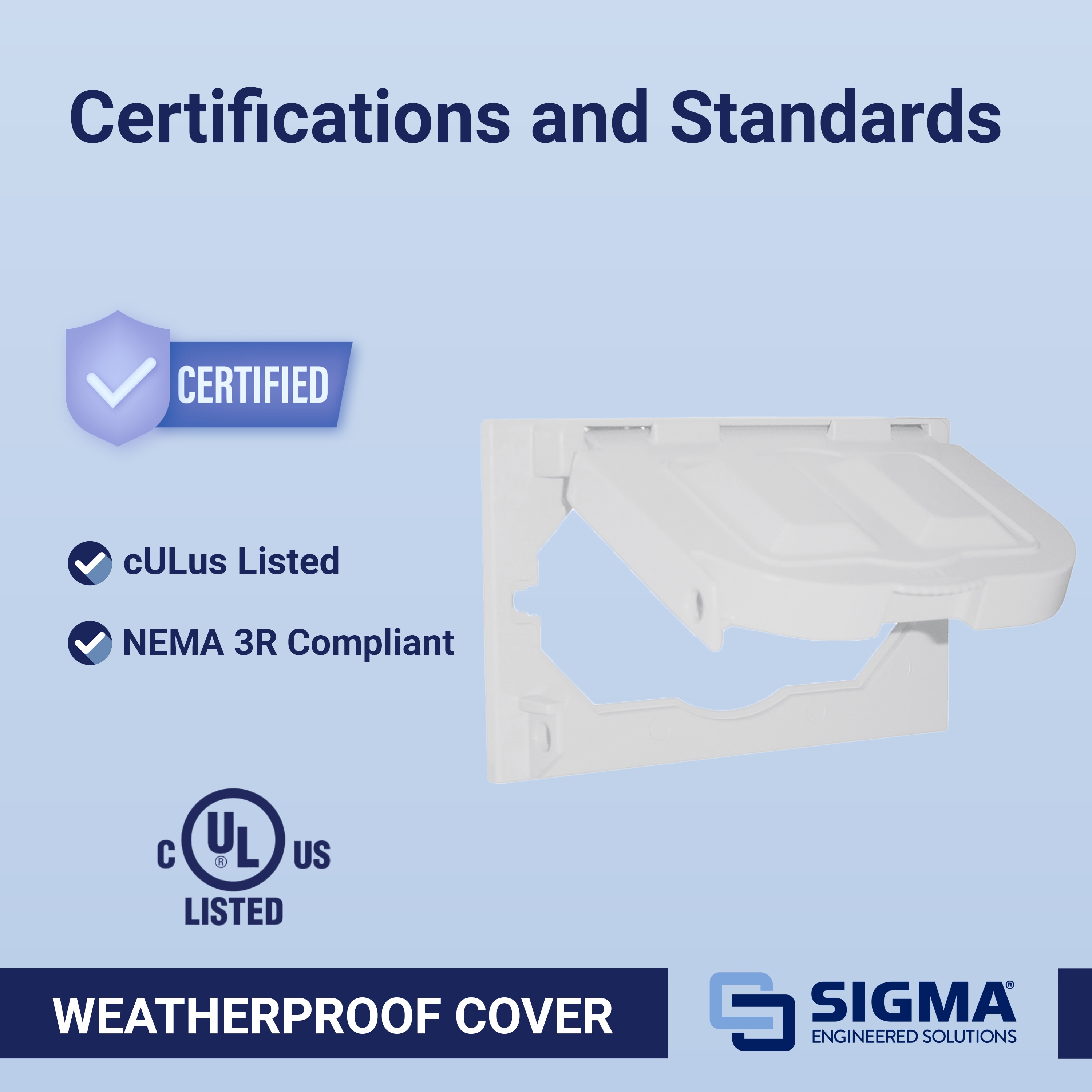 Sigma Engineered Solutions 14145WH Electrical-Box-Covers - View #5