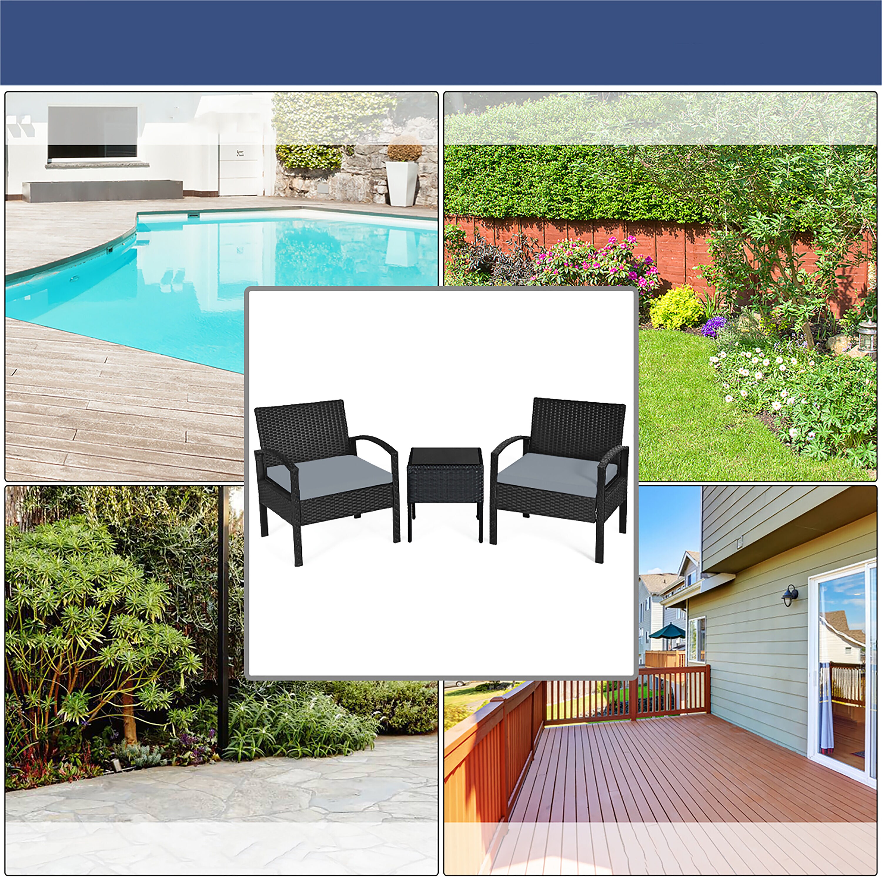 Costway HW63218GR Patio-Conversation-Sets - View #4